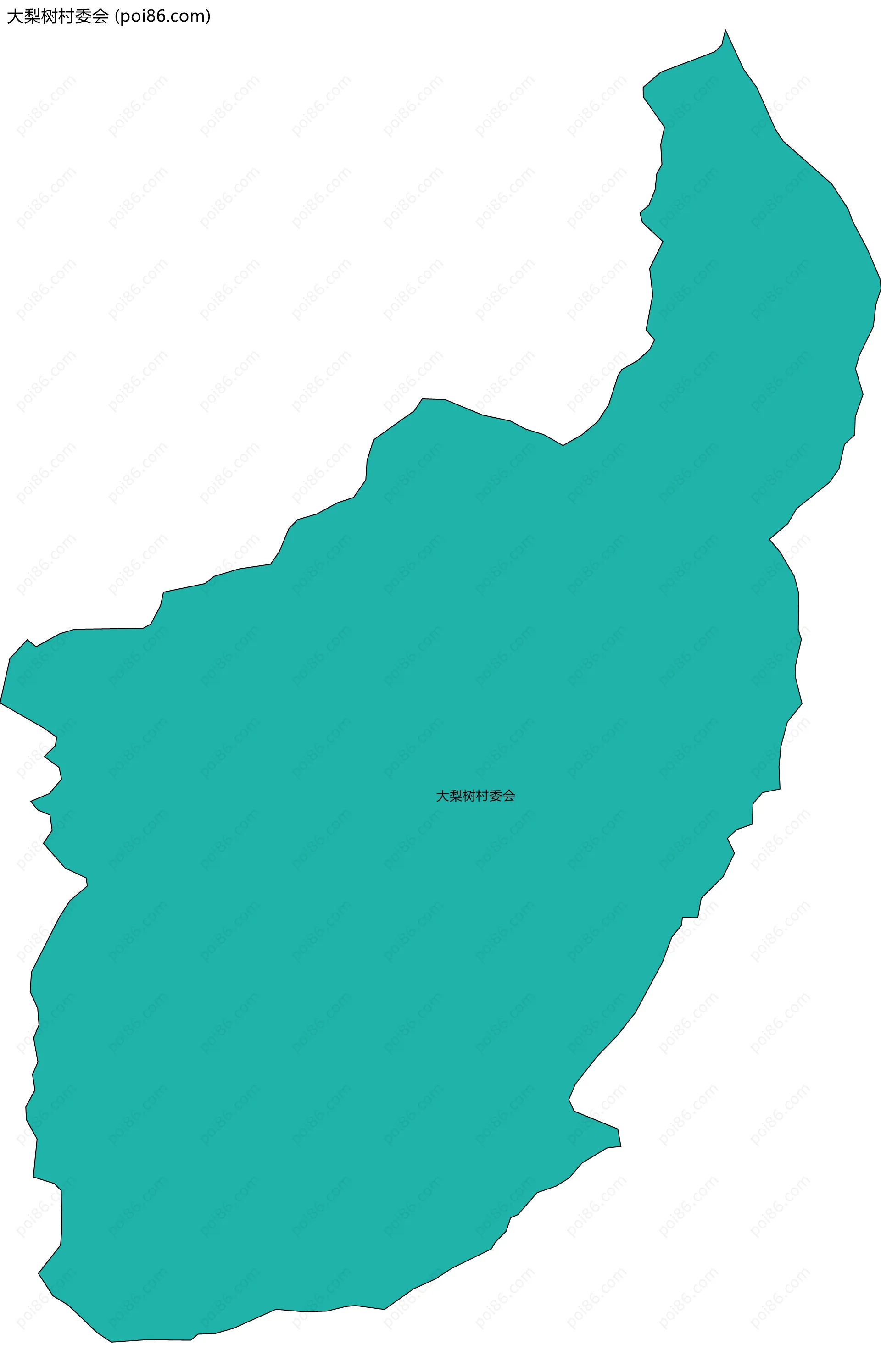 大梨树村委会边界地图