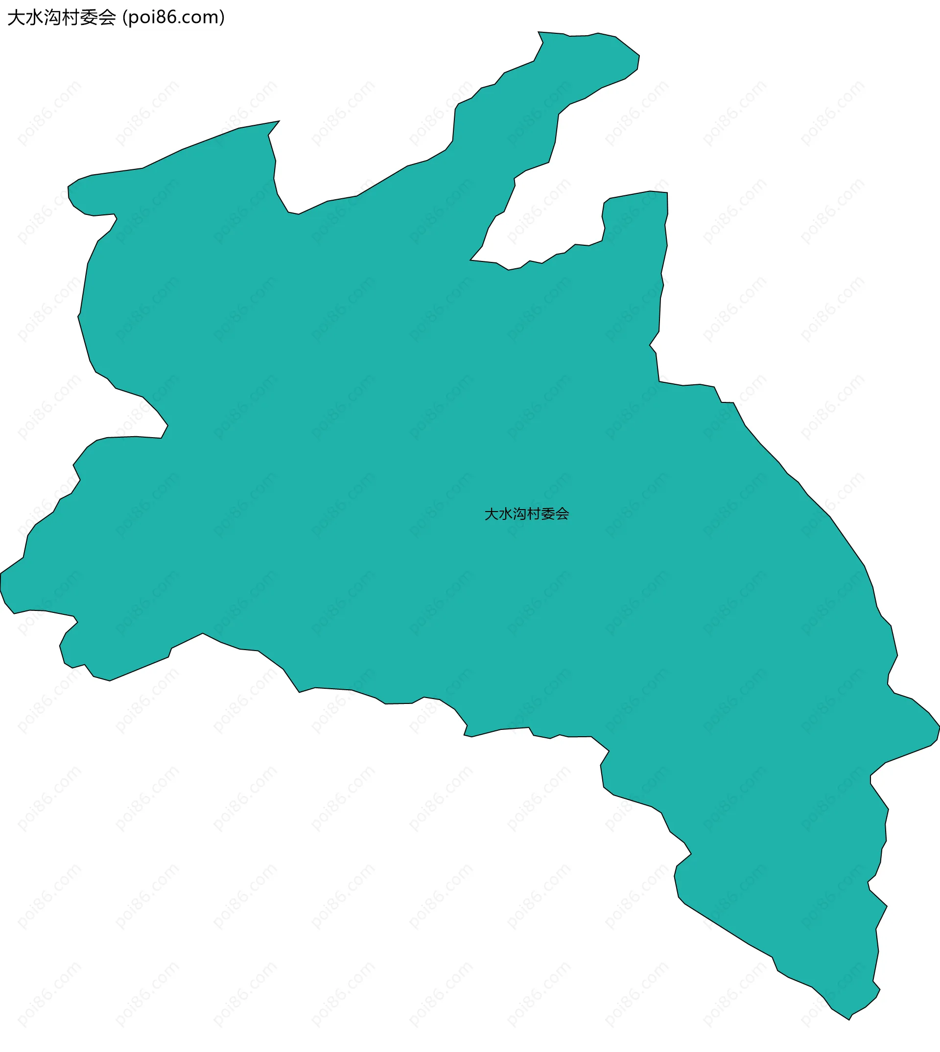 大水沟村委会边界地图