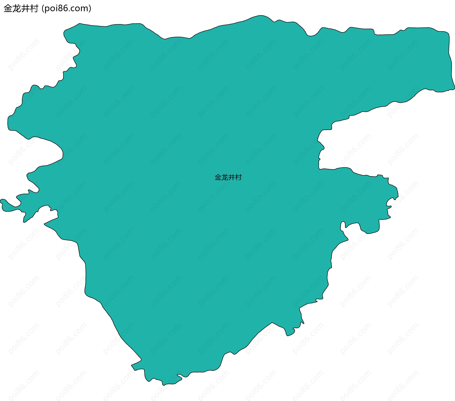 金龙井村边界地图