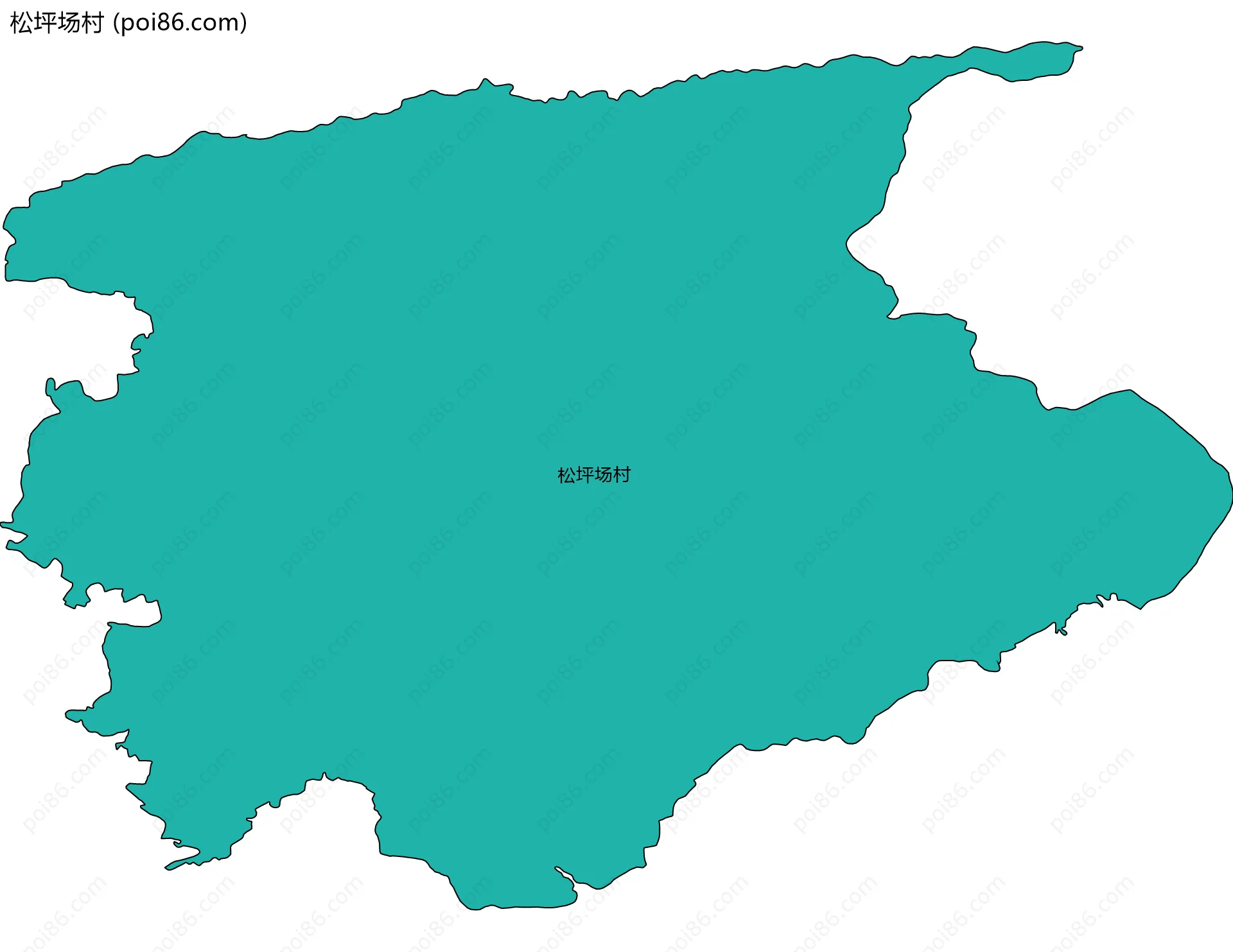 松坪场村边界地图