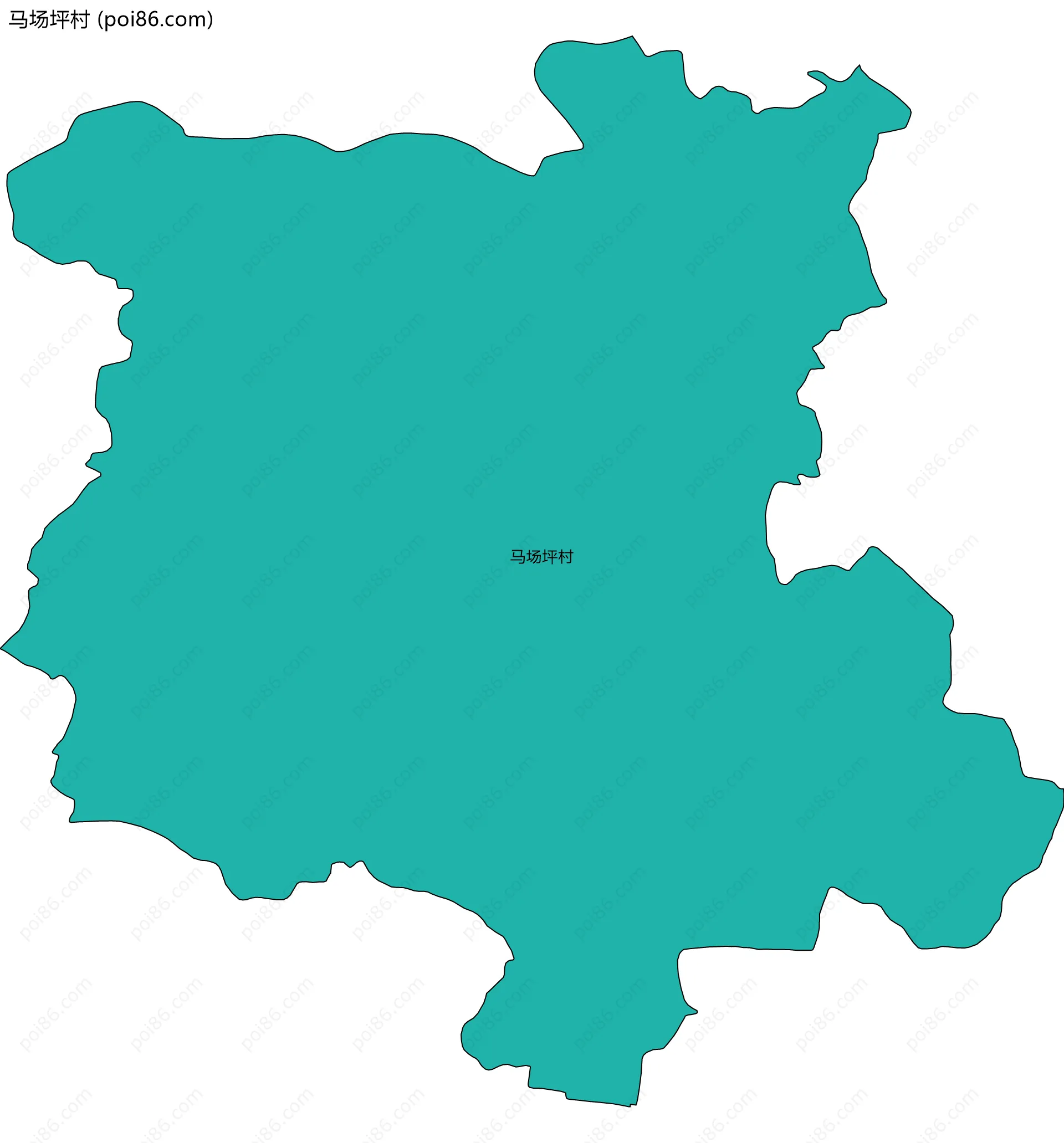 马场坪村边界地图