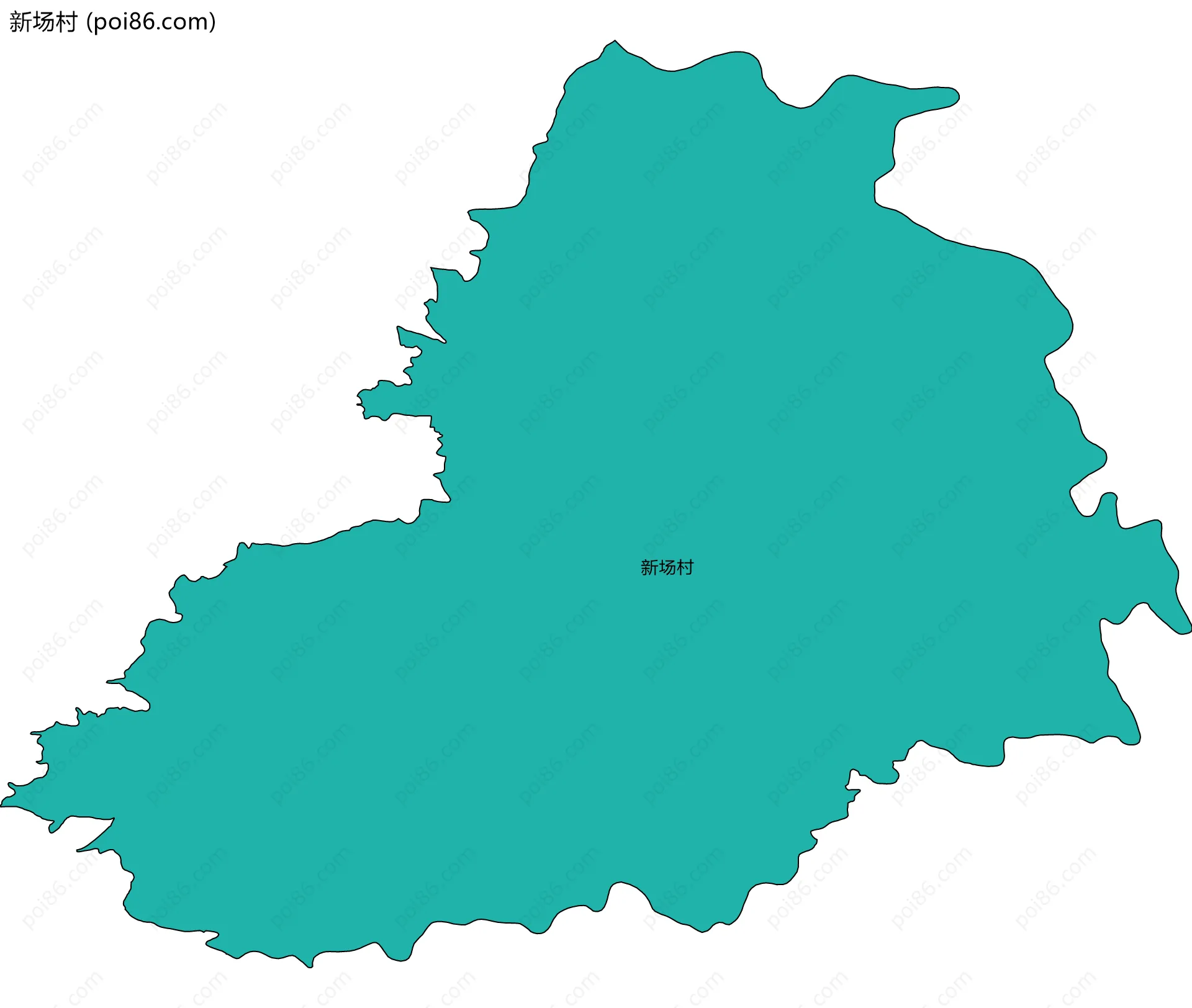 新场村边界地图
