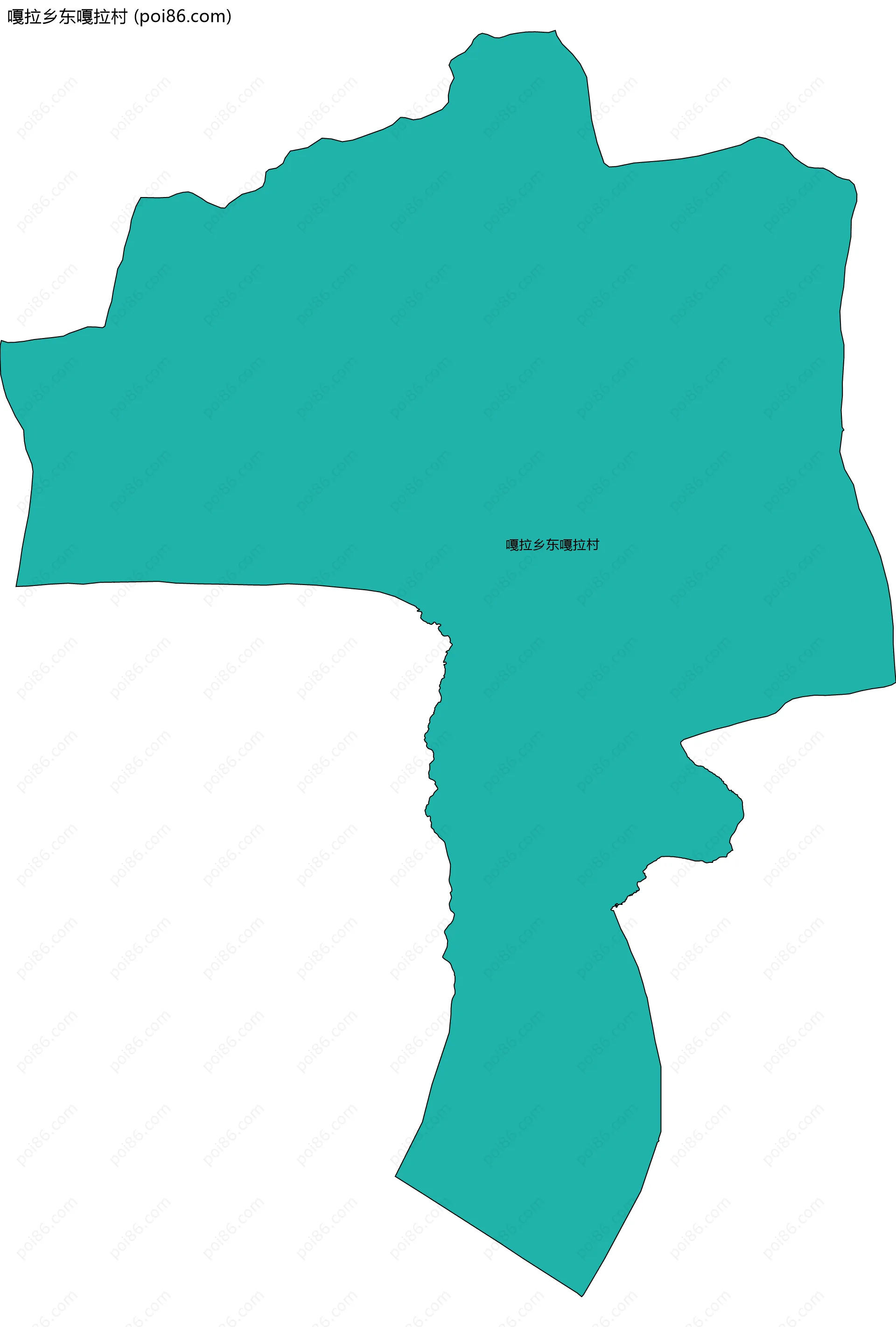 嘎拉乡东嘎拉村边界地图