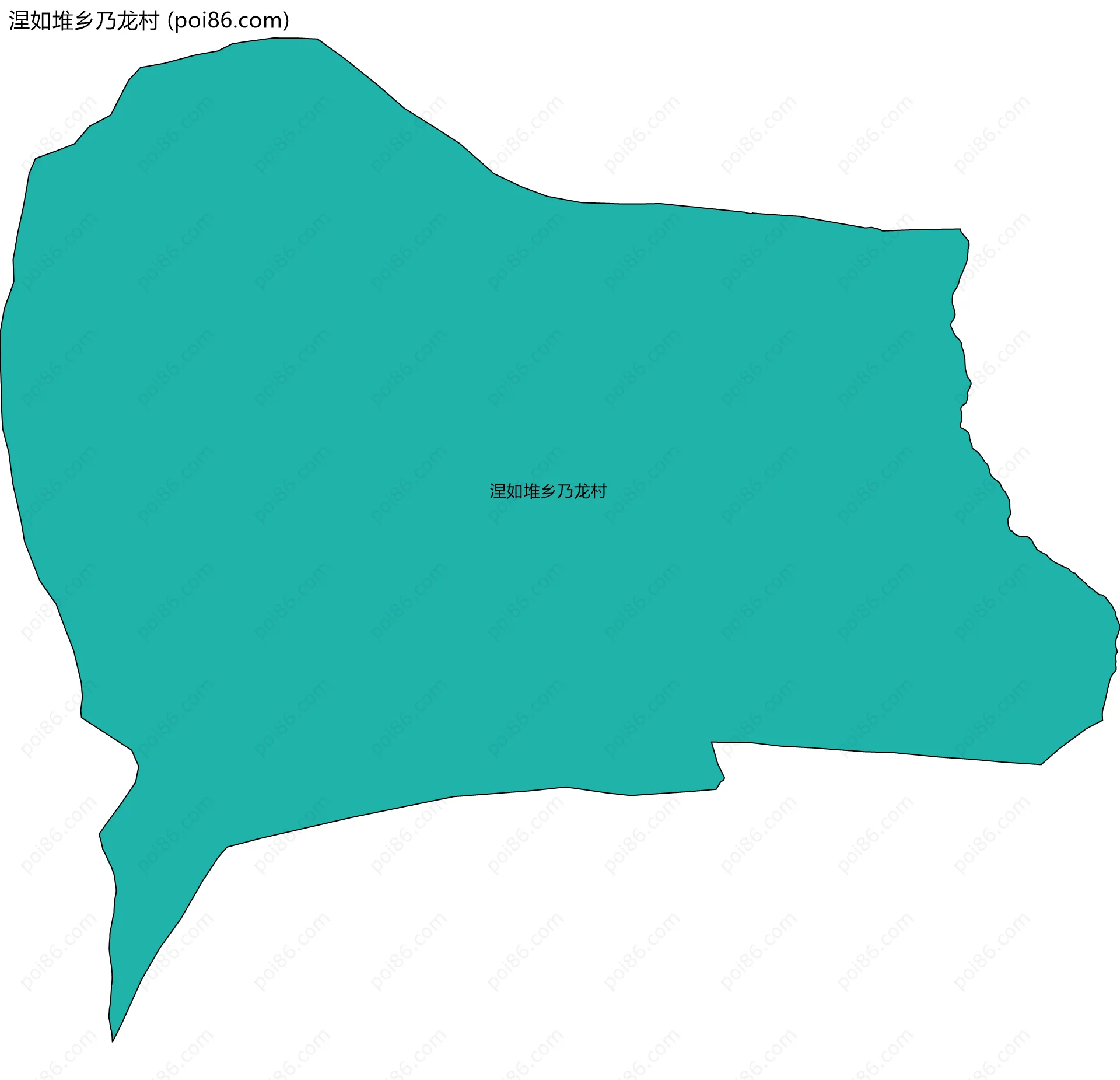 涅如堆乡乃龙村边界地图