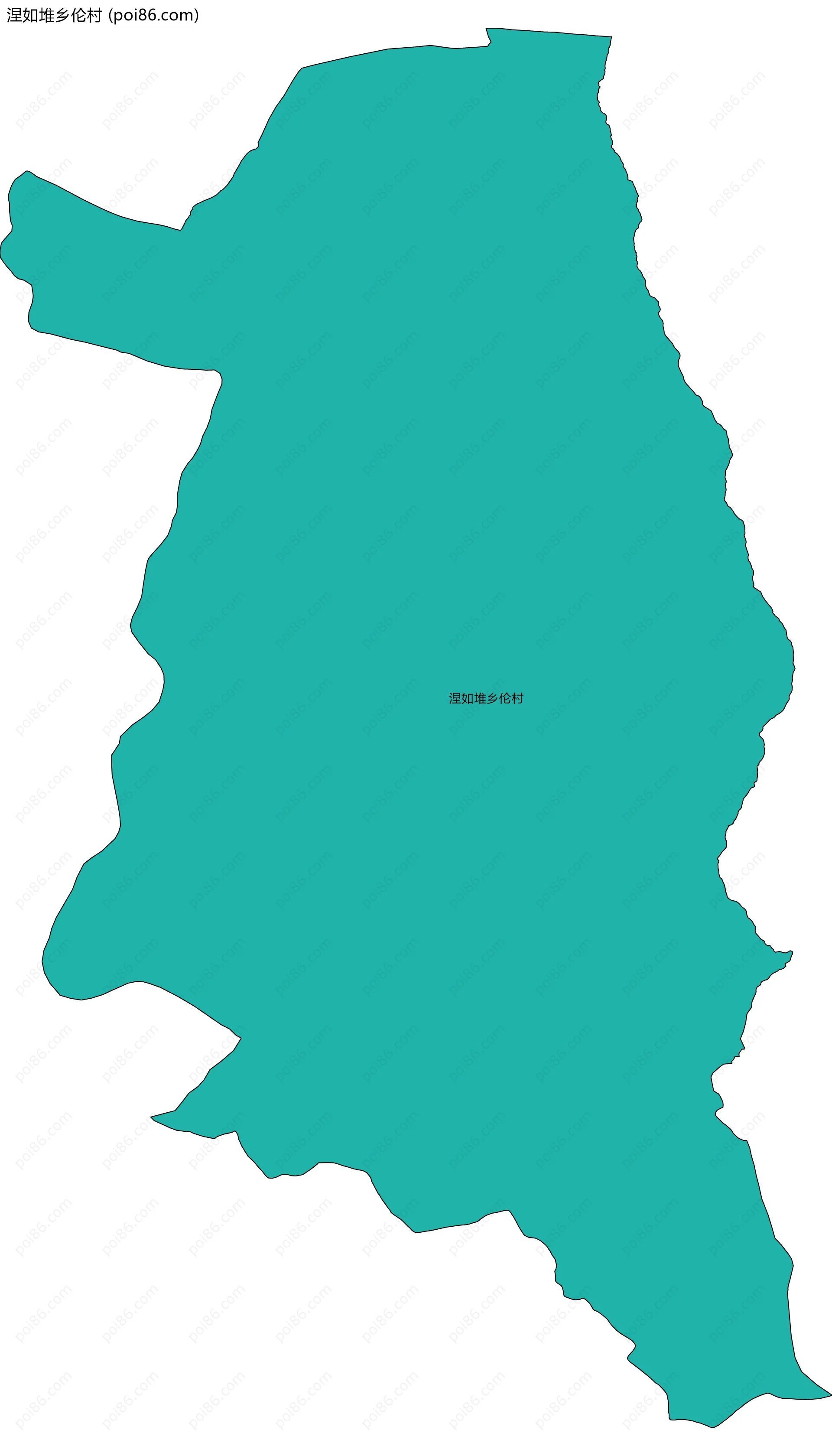 涅如堆乡伦村边界地图