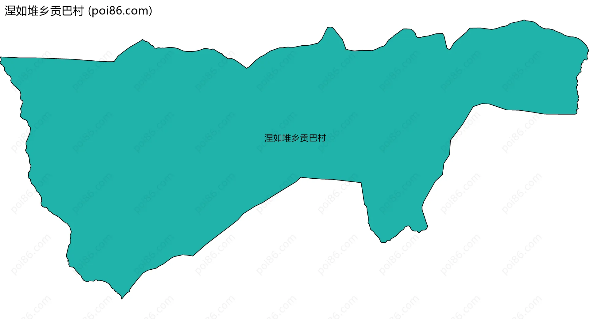 涅如堆乡贡巴村边界地图