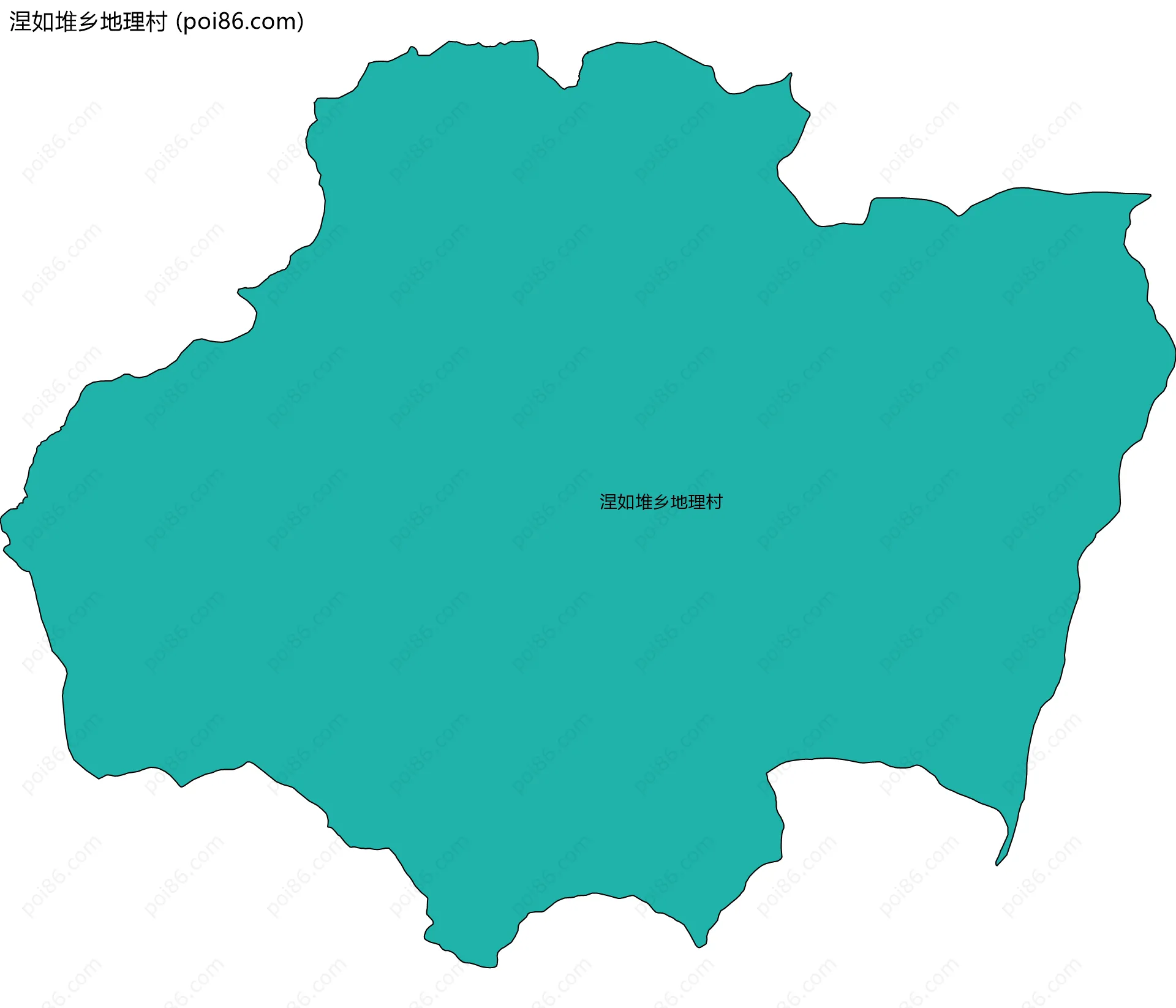 涅如堆乡地理村边界地图