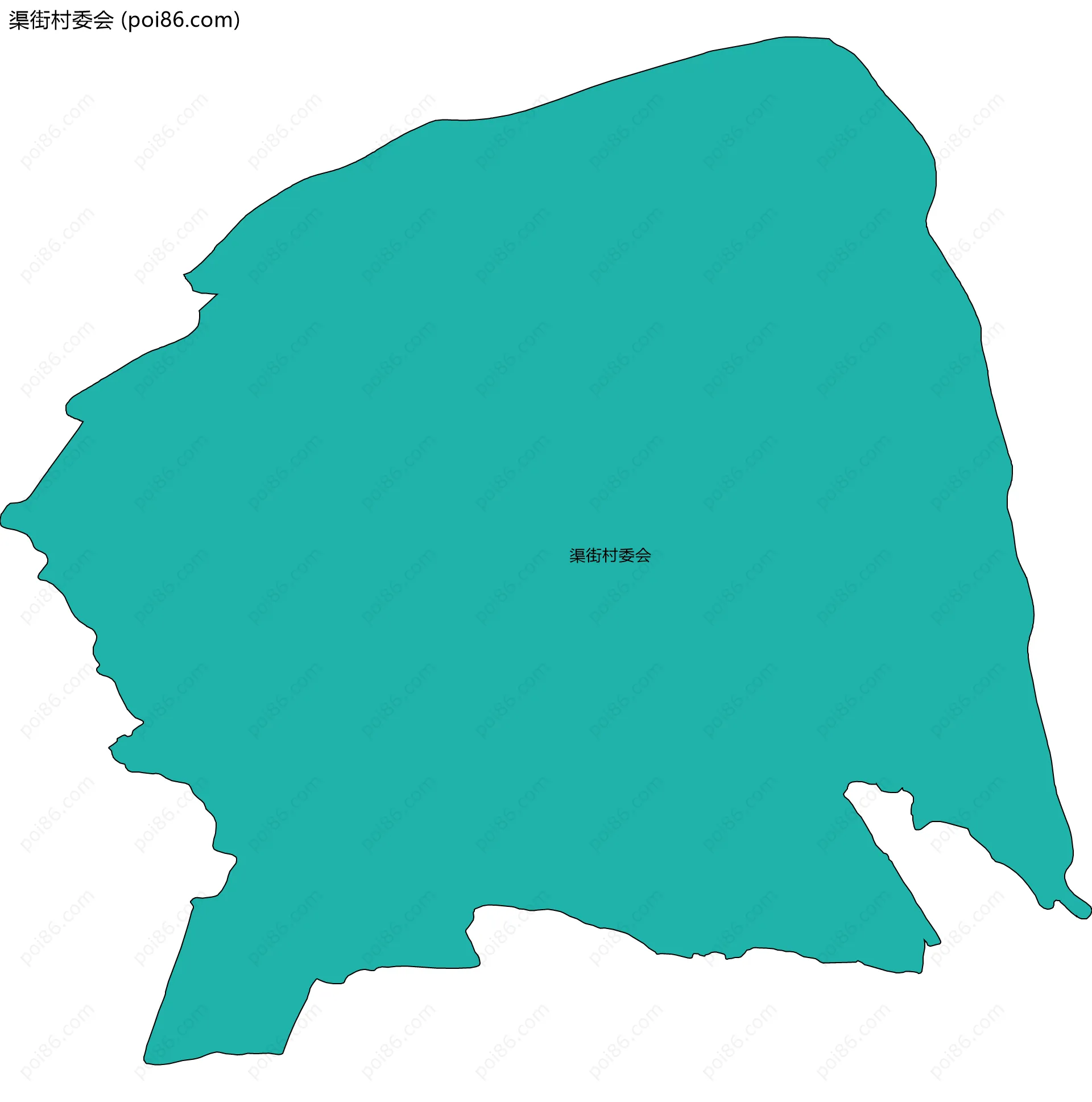 渠街村委会边界地图