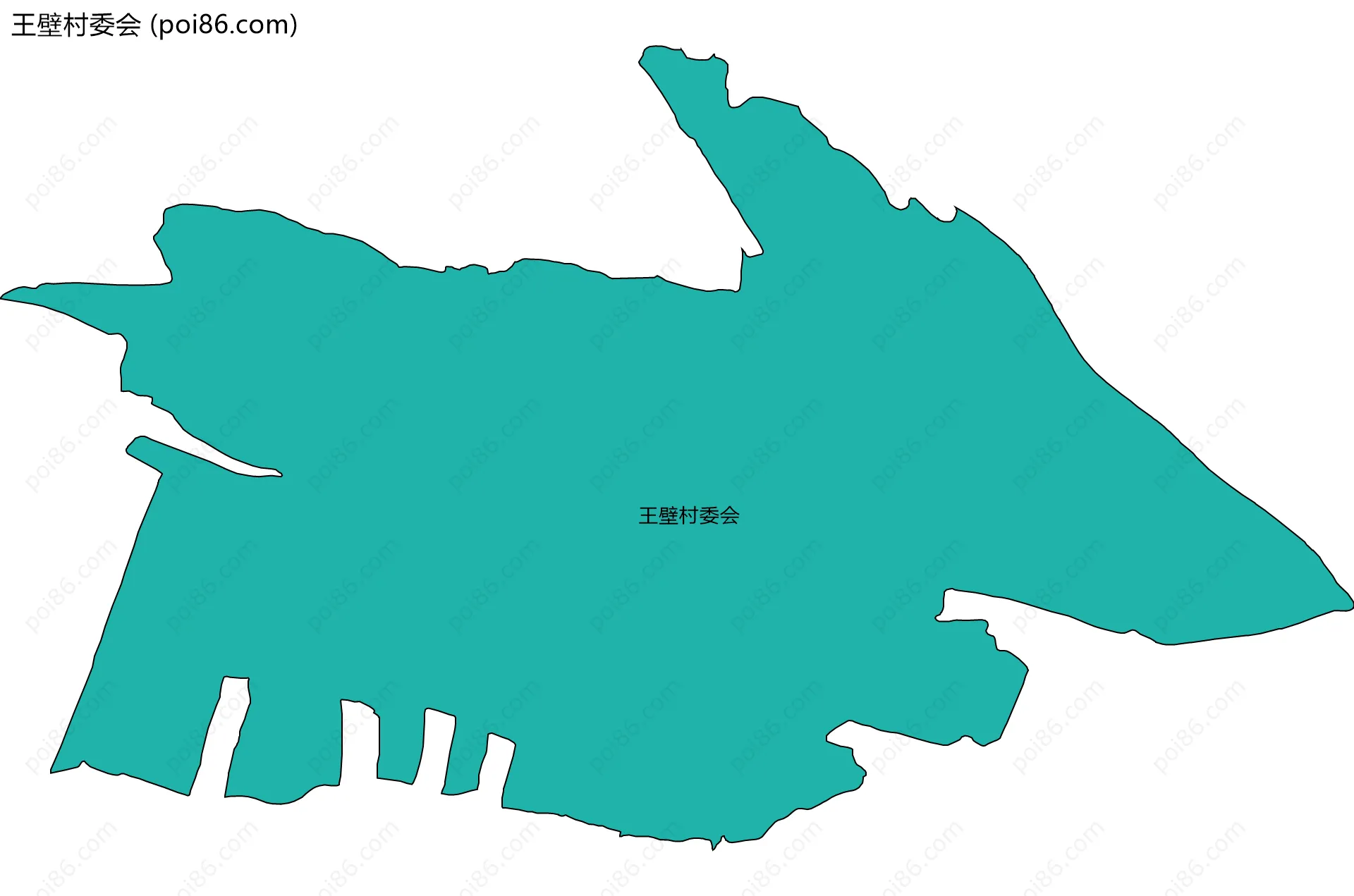 王壁村委会边界地图