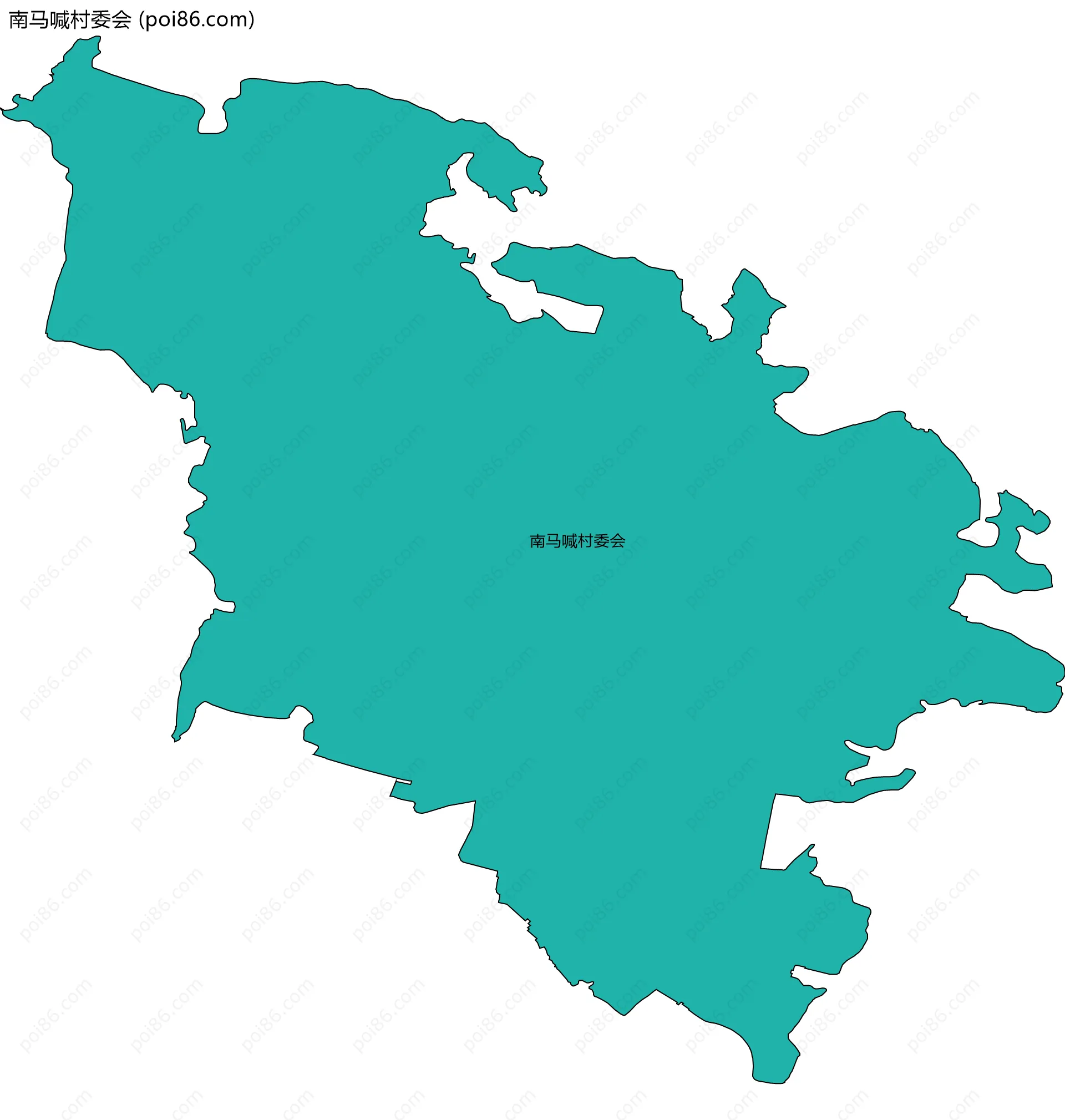 南马喊村委会边界地图