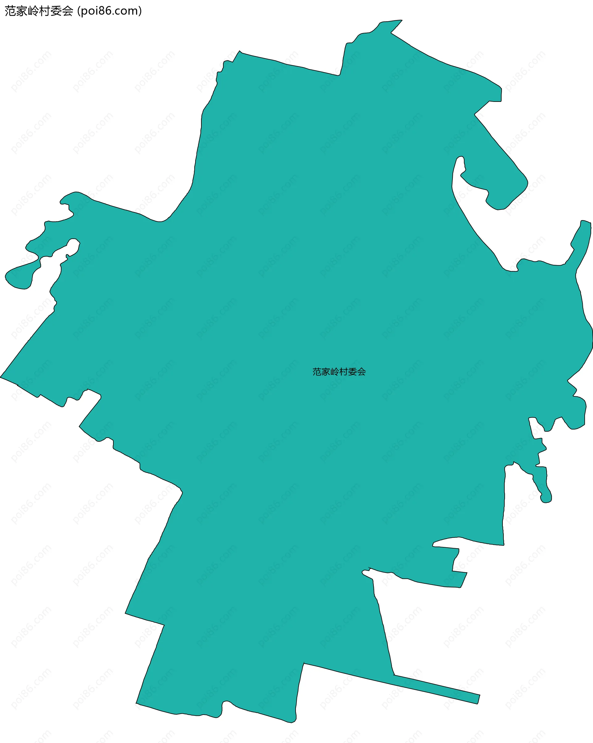 范家岭村委会边界地图