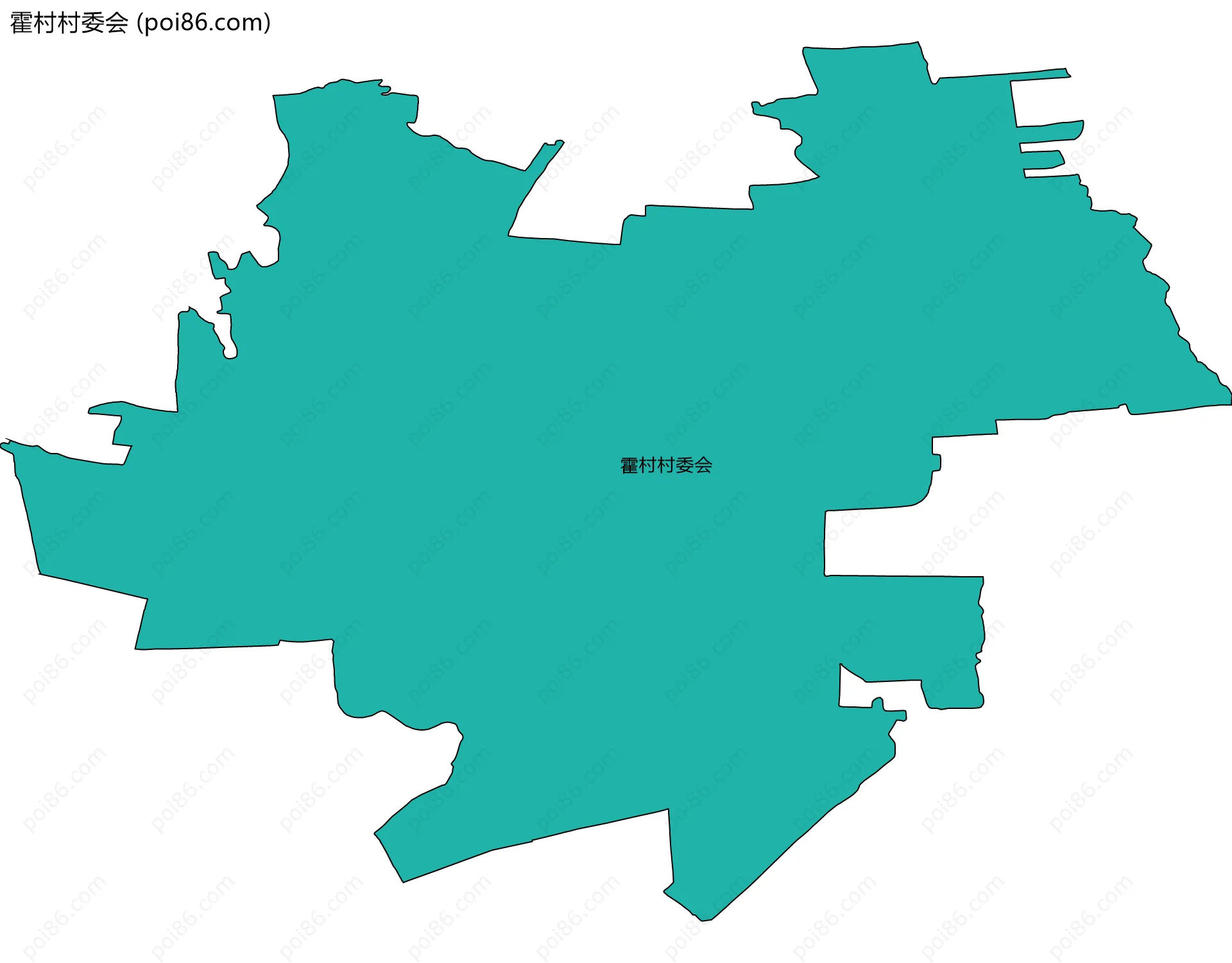 霍村村委会边界地图