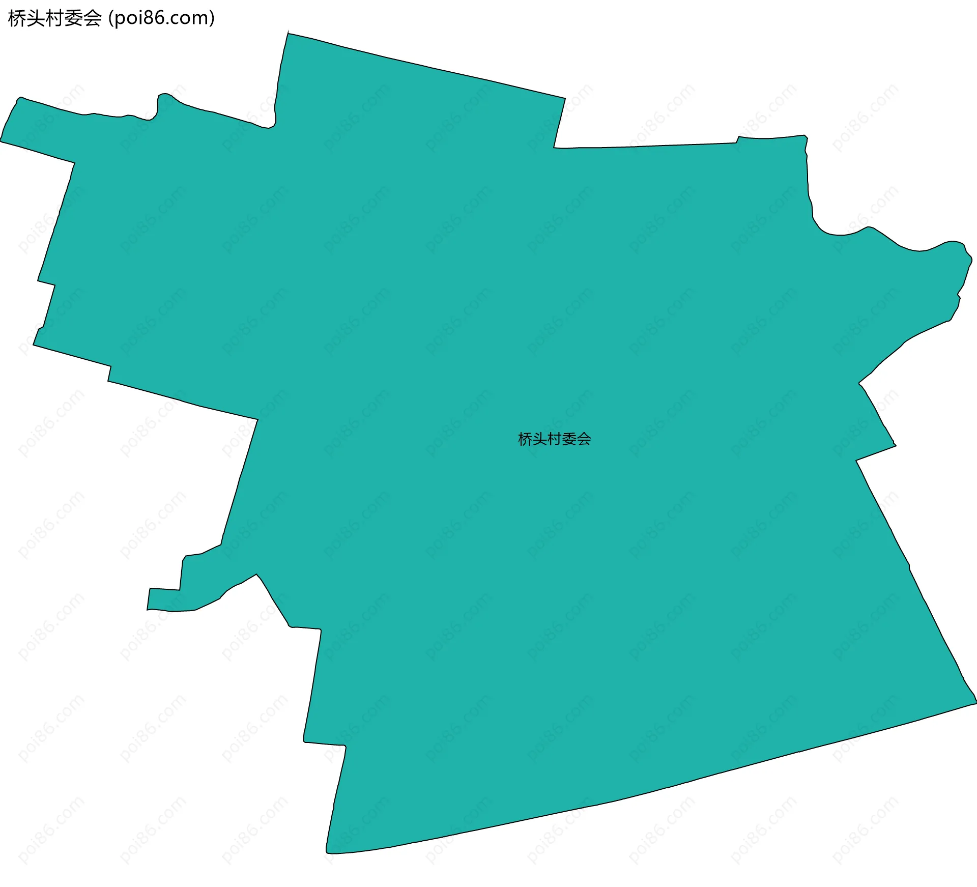 桥头村委会边界地图