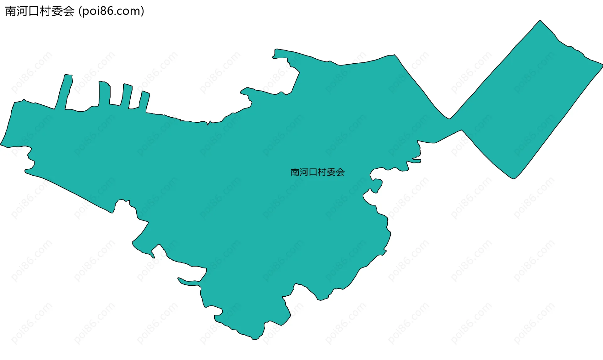南河口村委会边界地图