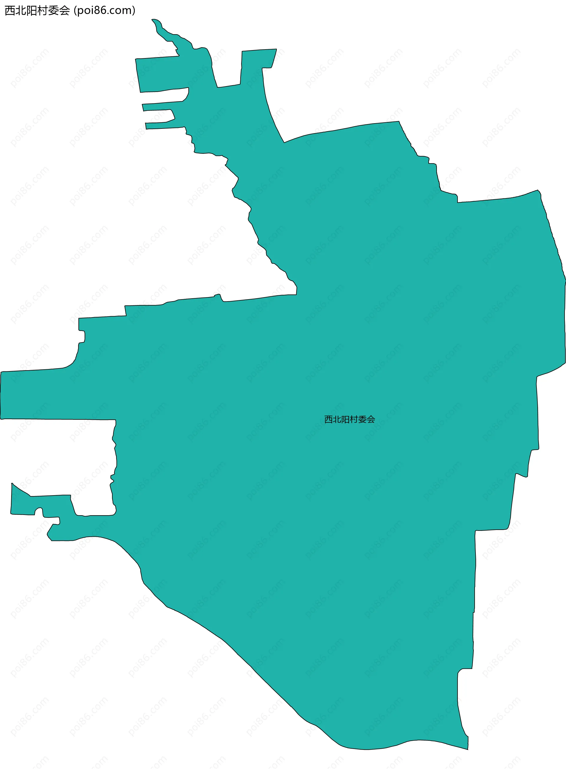 西北阳村委会边界地图