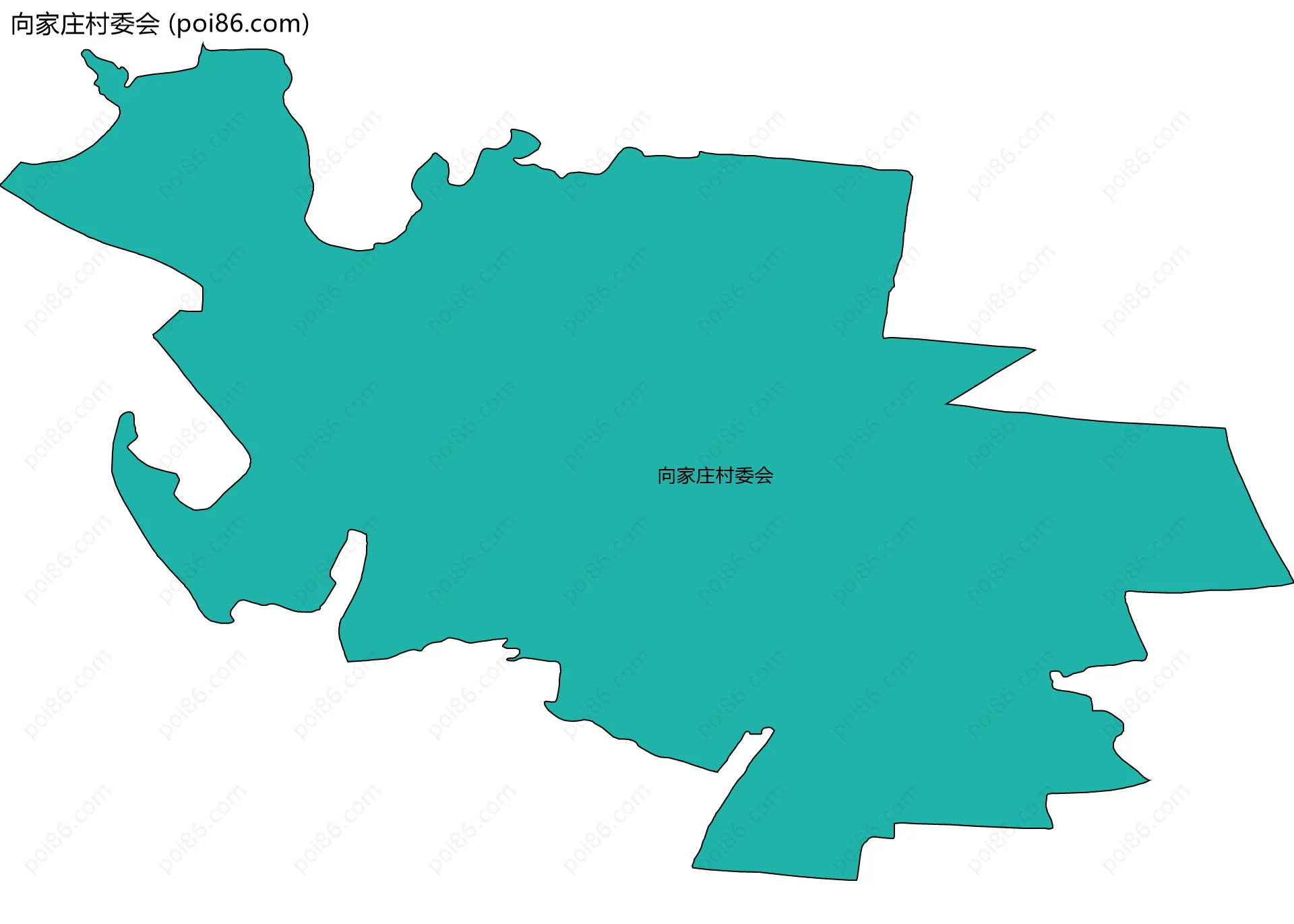 向家庄村委会边界地图