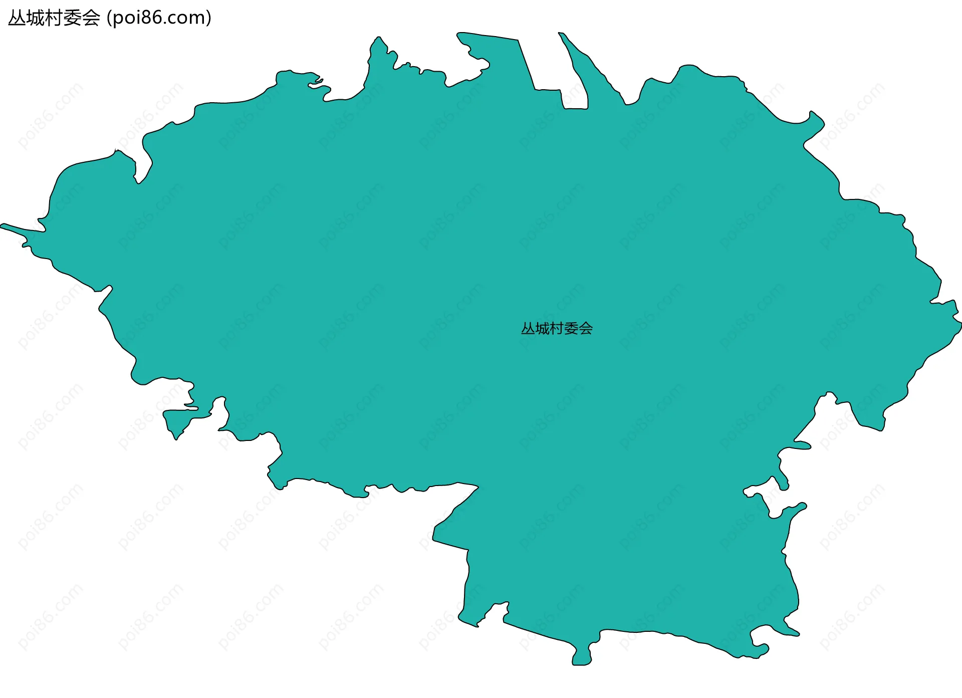 丛城村委会边界地图