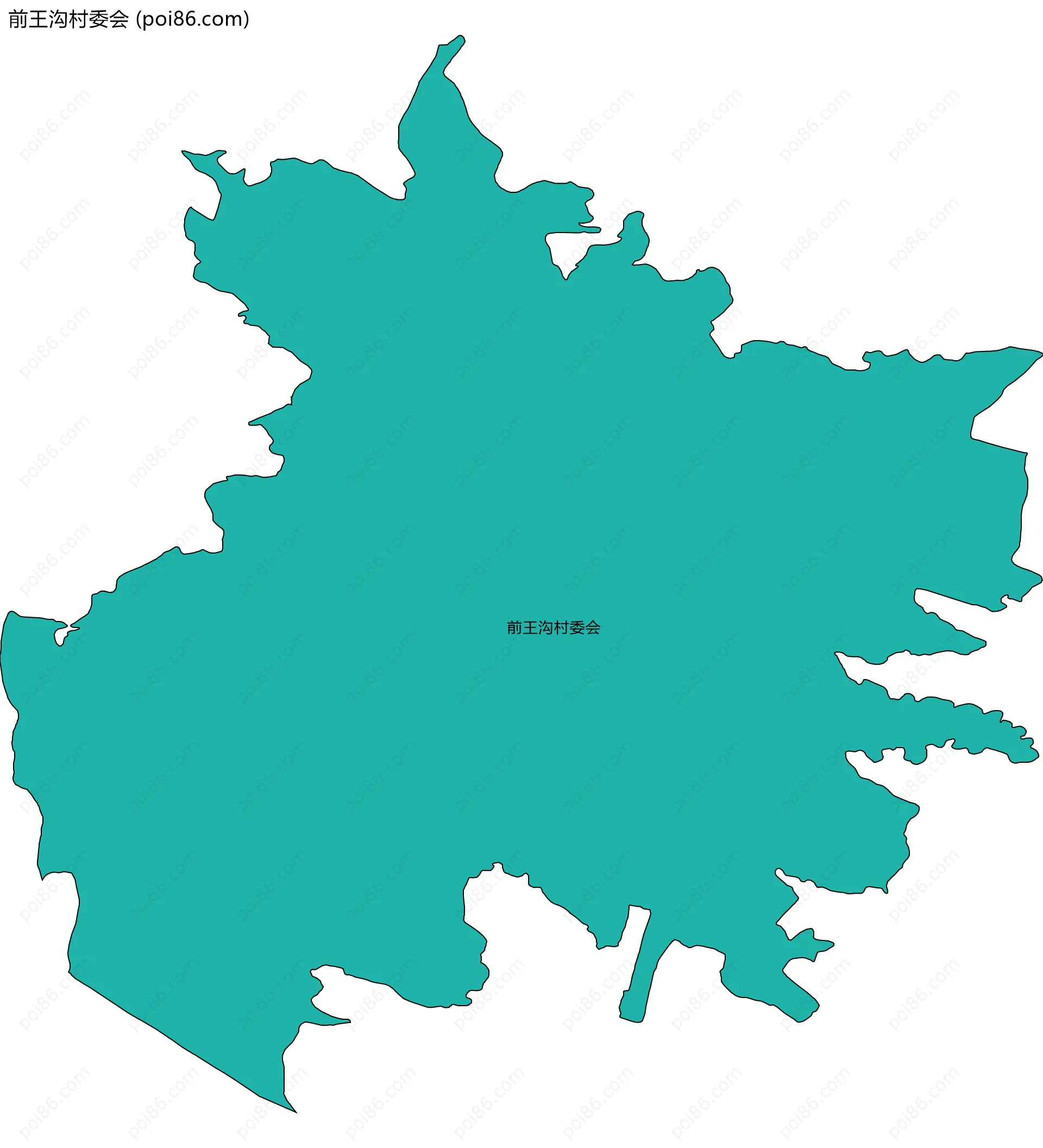 前王沟村委会边界地图