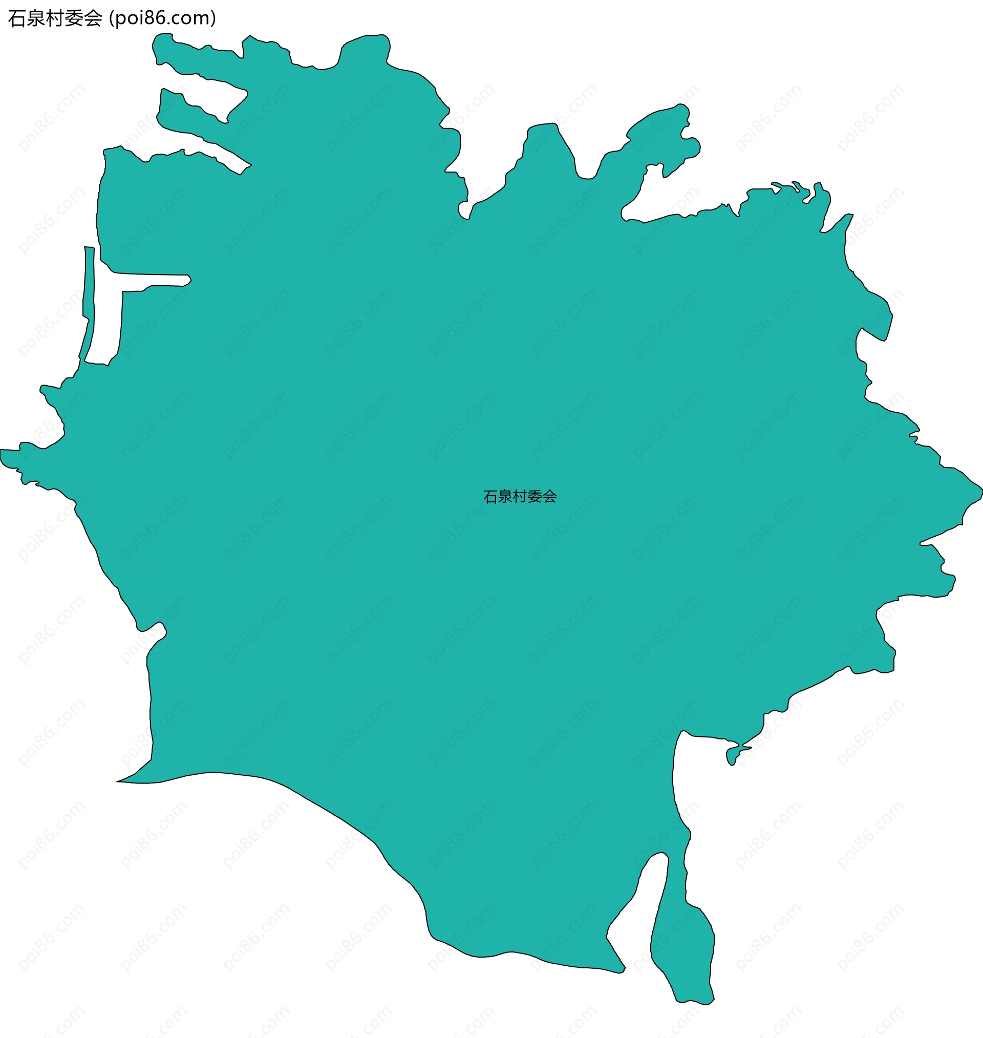 石泉村委会边界地图