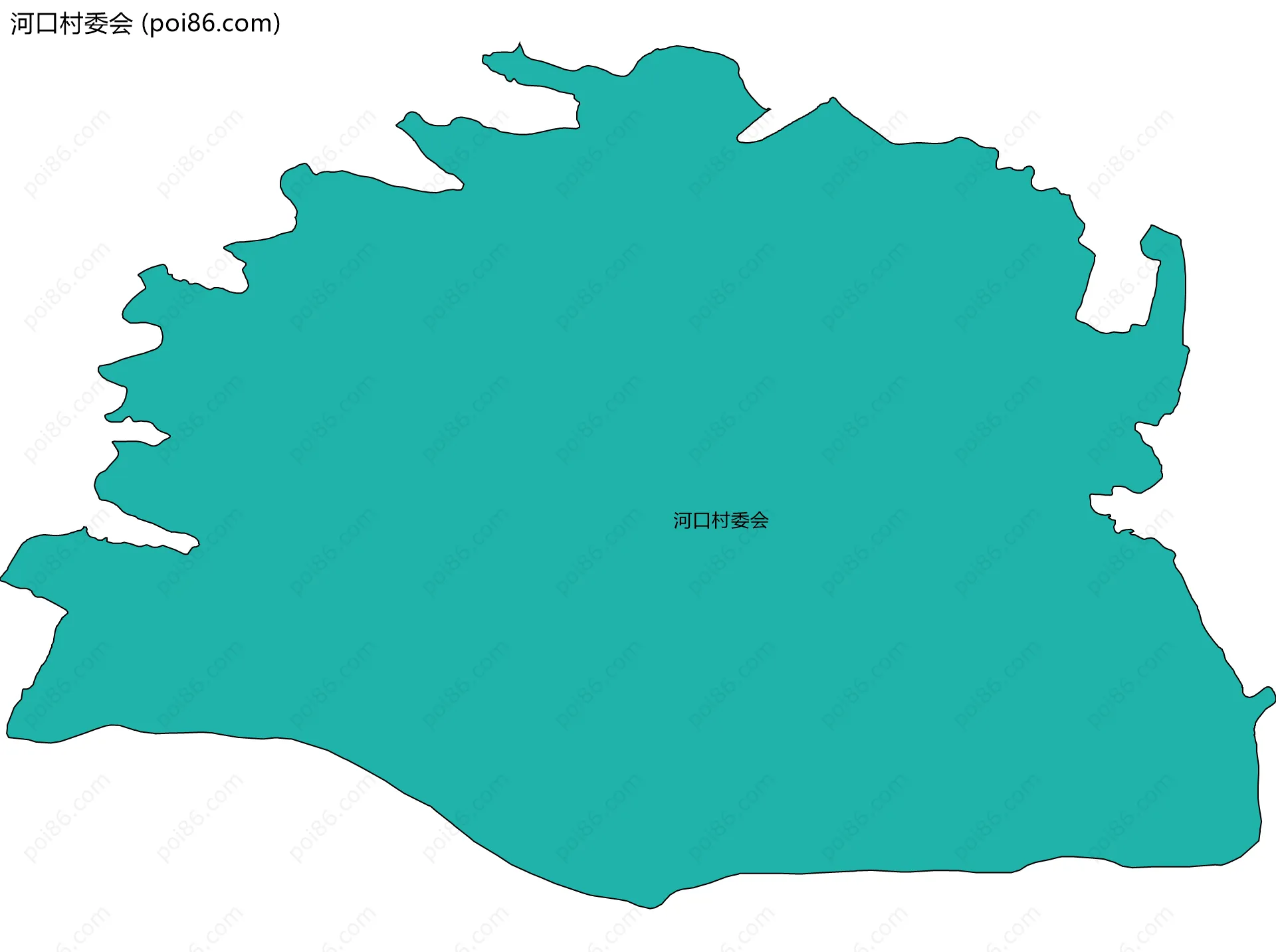 河口村委会边界地图
