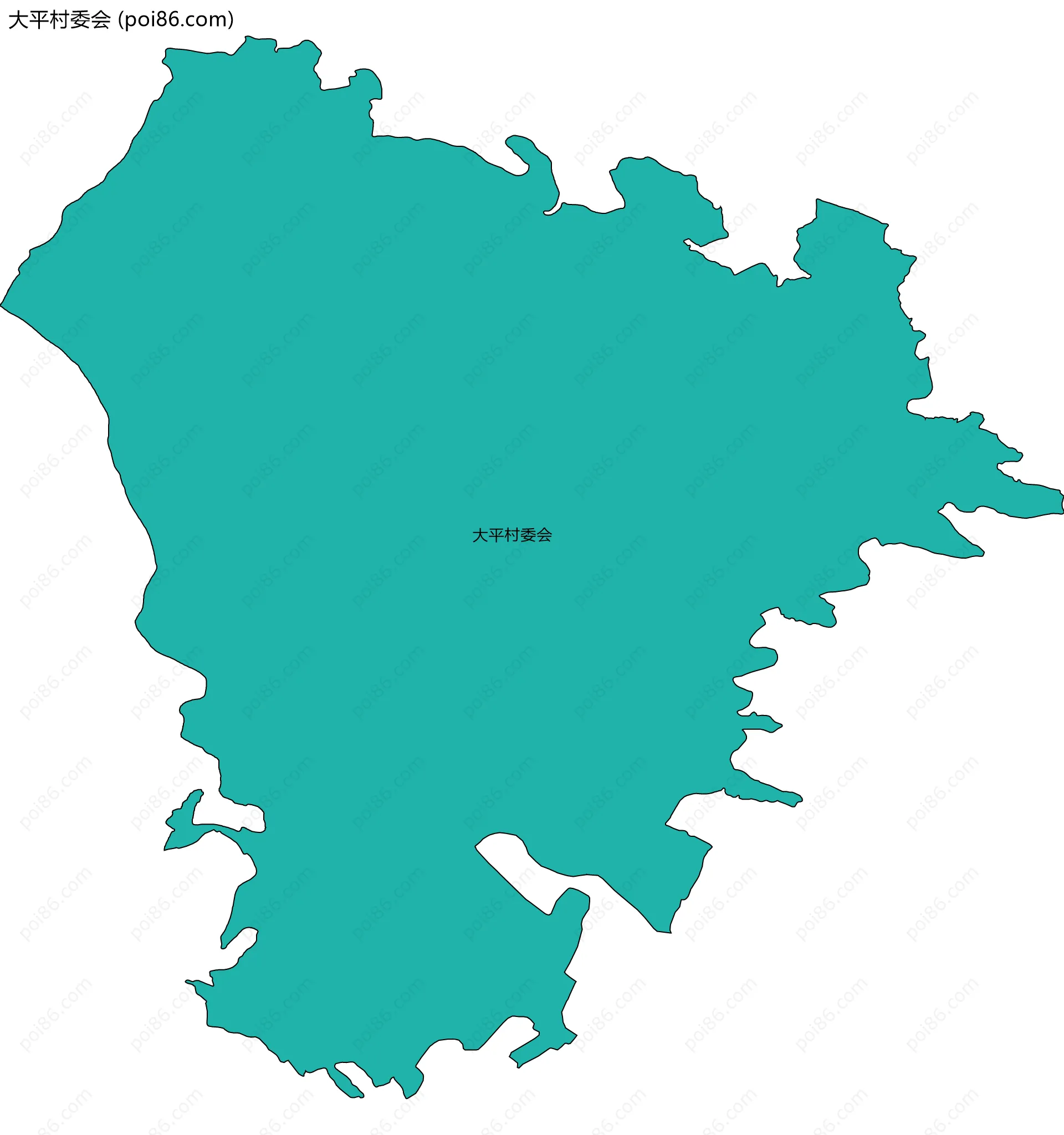 大平村委会边界地图