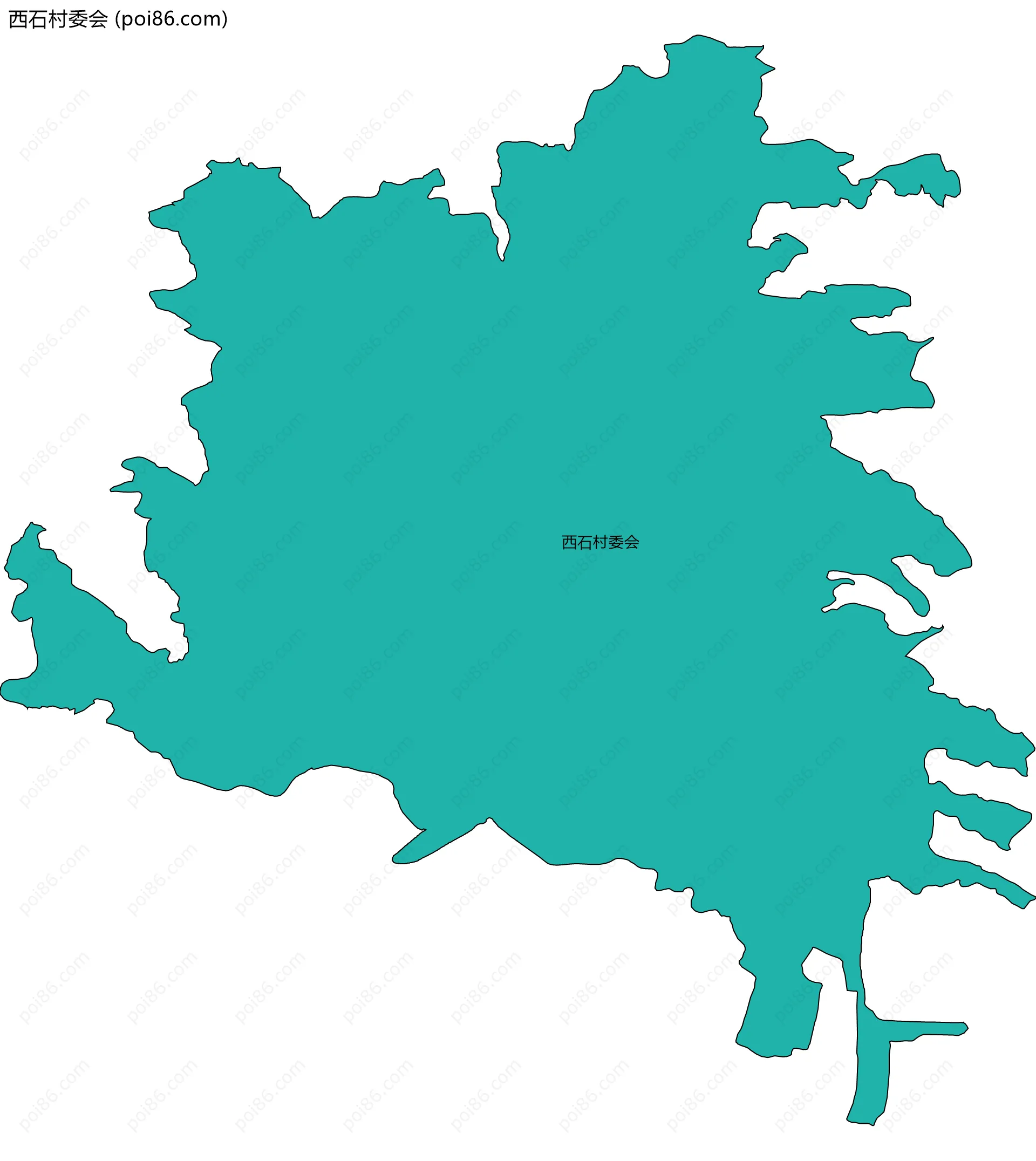 西石村委会边界地图