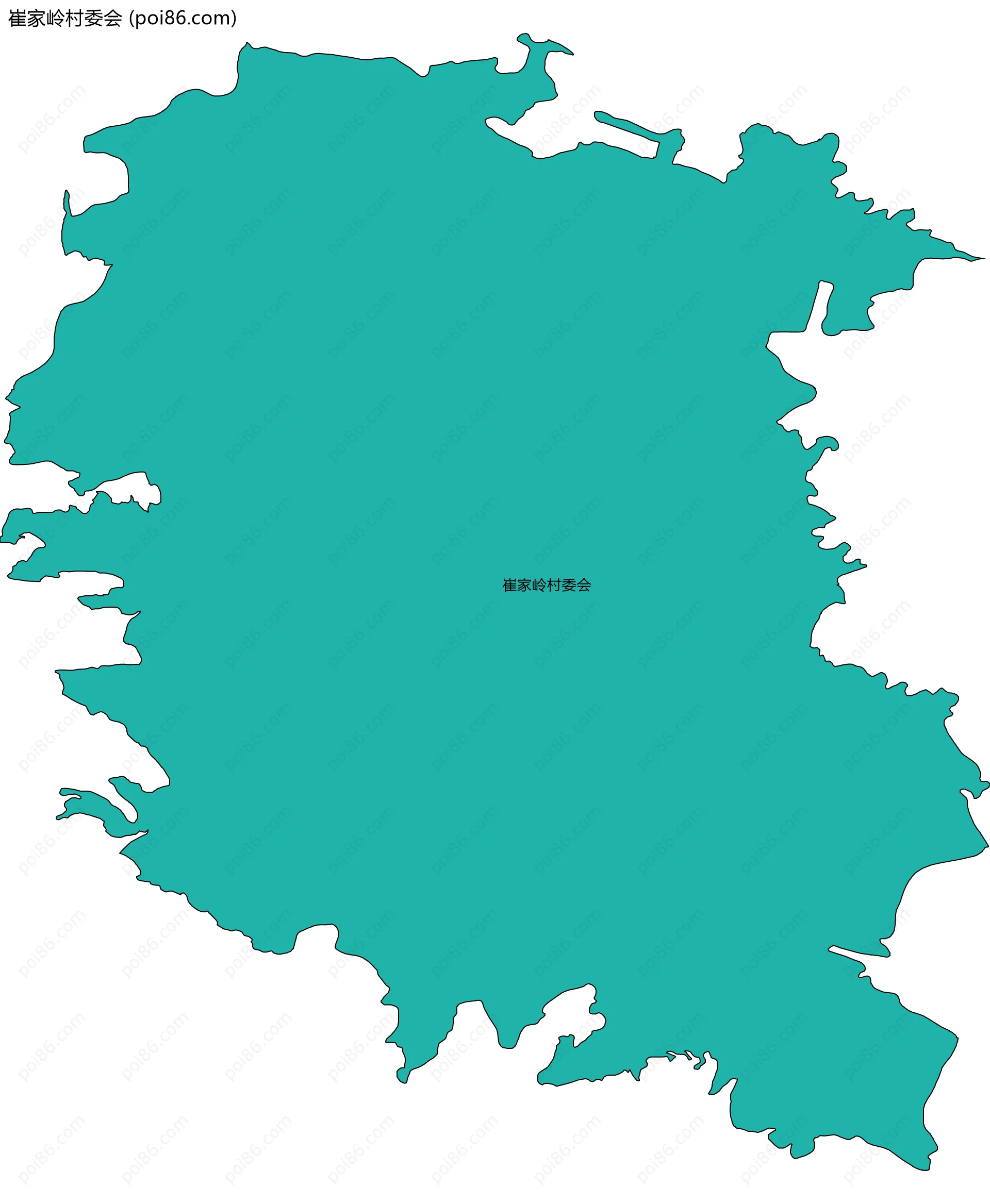 崔家岭村委会边界地图