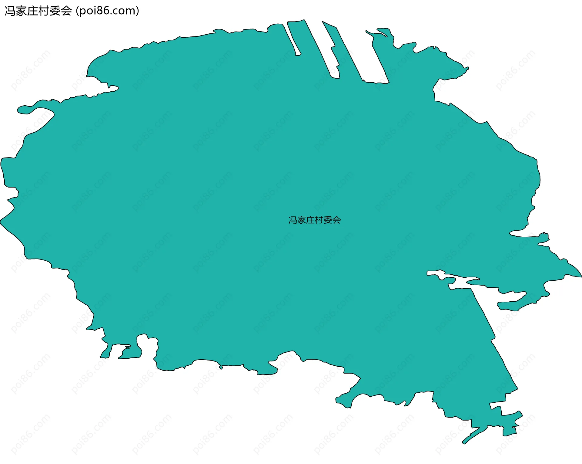 冯家庄村委会边界地图