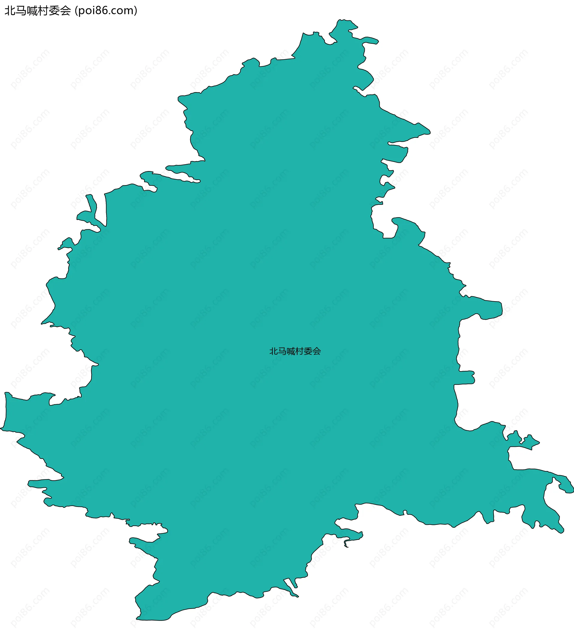 北马喊村委会边界地图