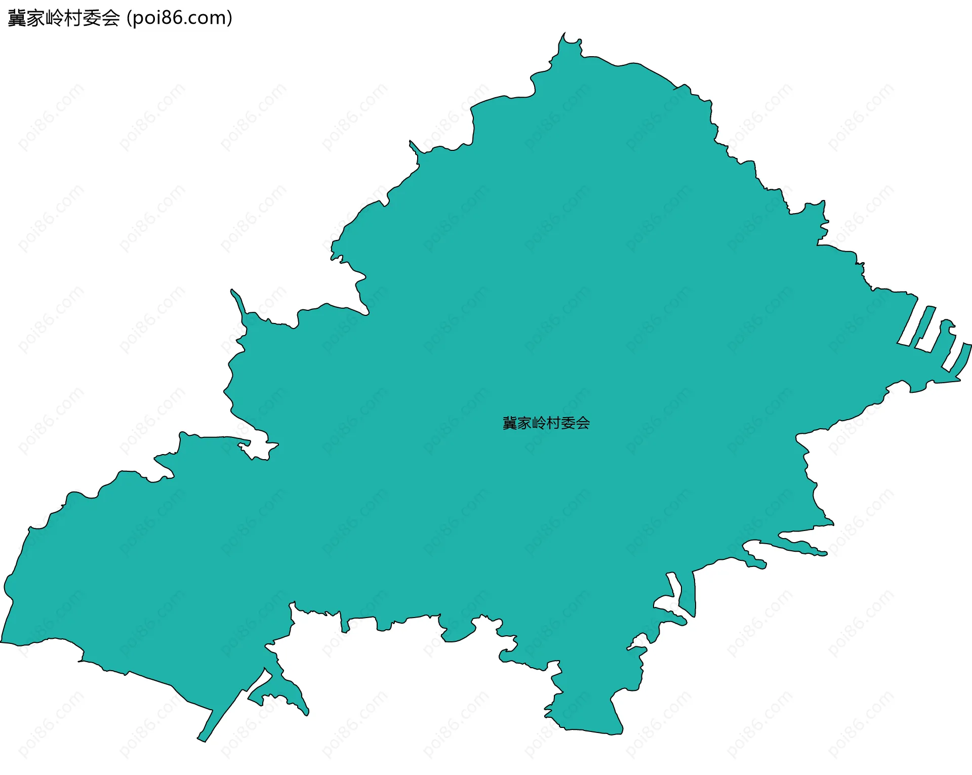 冀家岭村委会边界地图