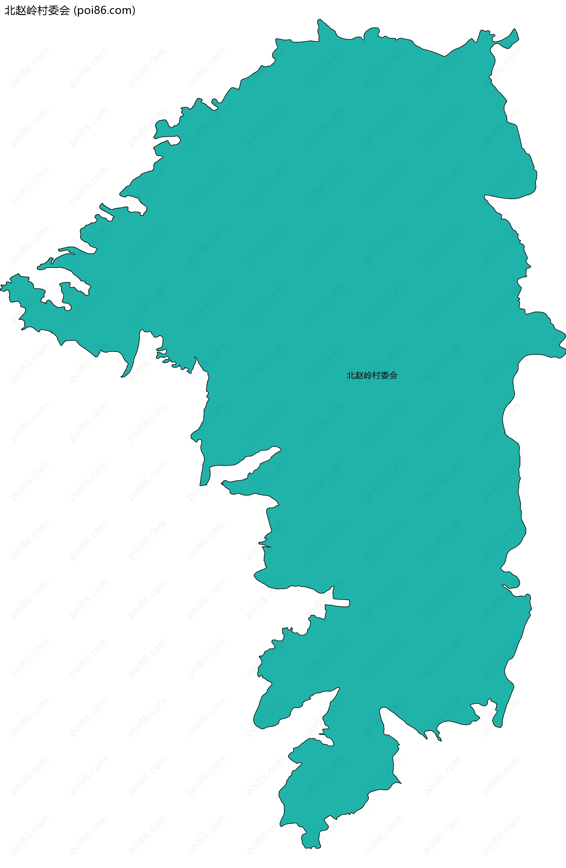 北赵岭村委会边界地图