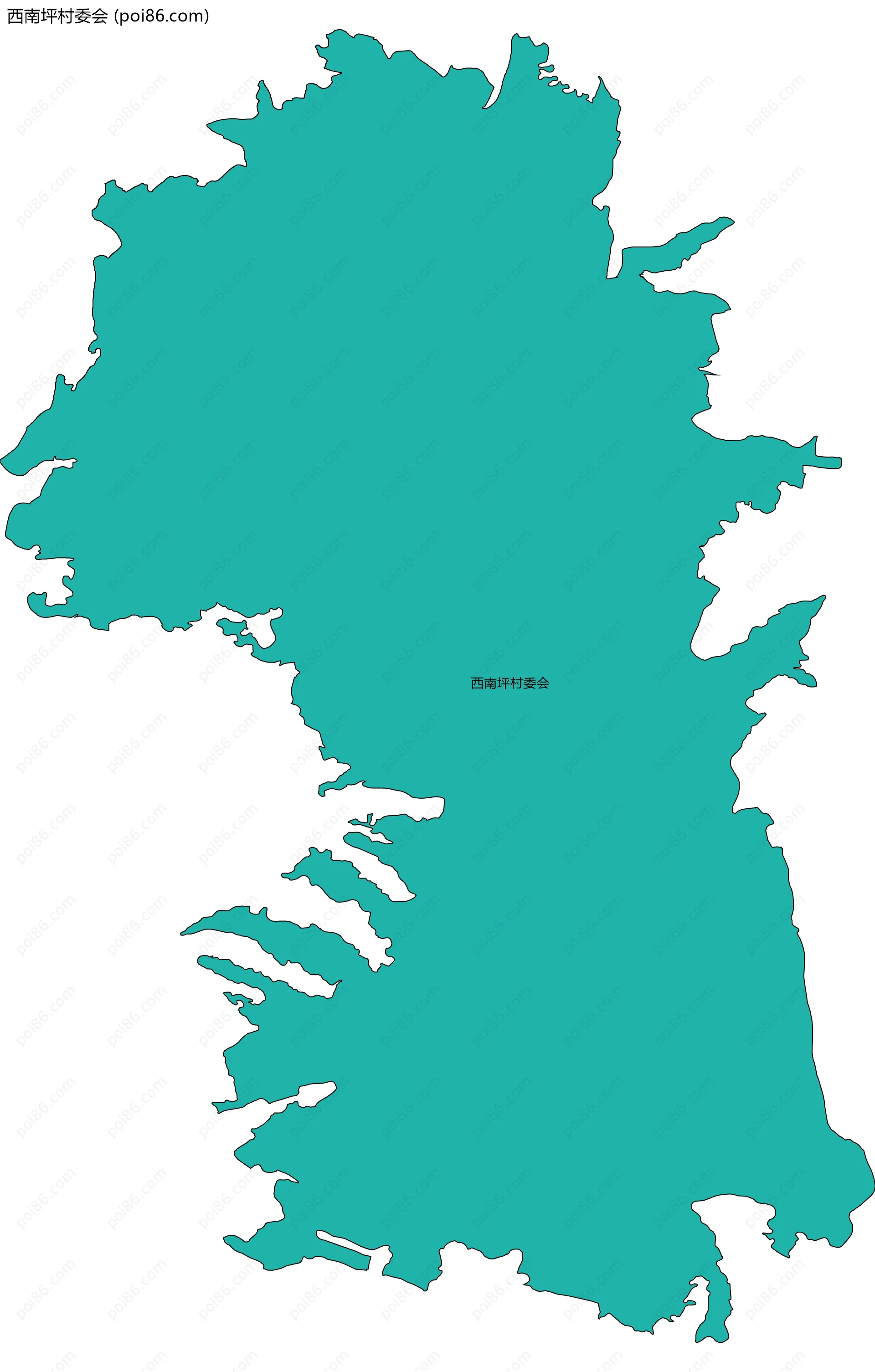 西南坪村委会边界地图