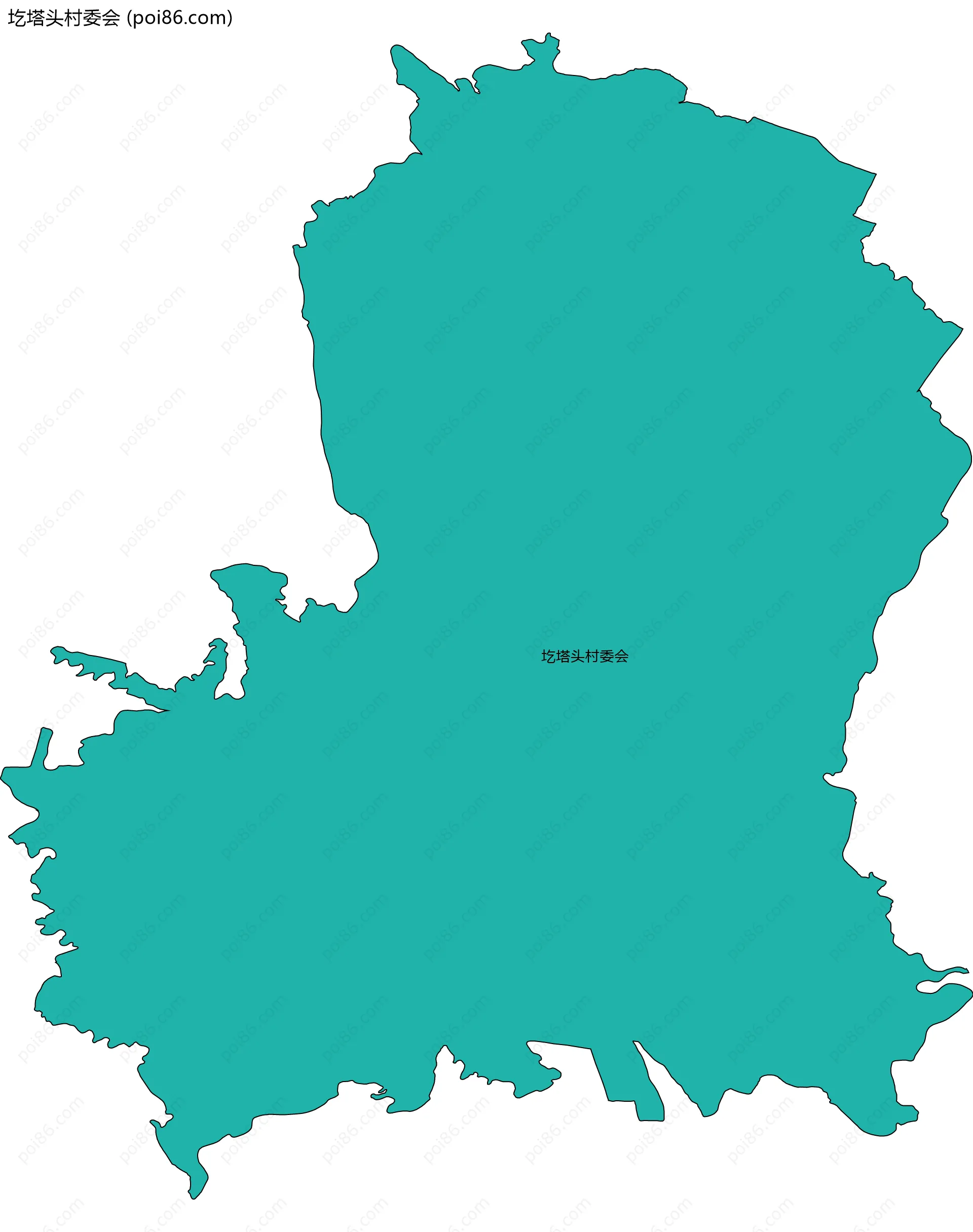 圪塔头村委会边界地图