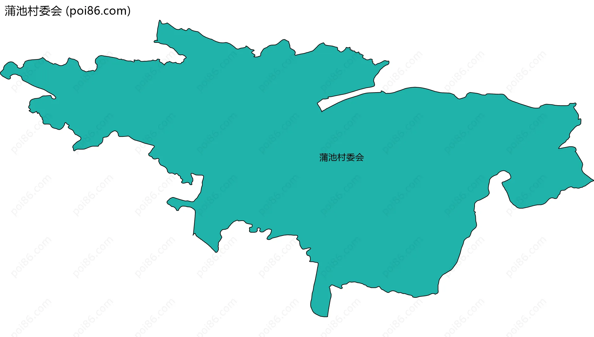 蒲池村委会边界地图