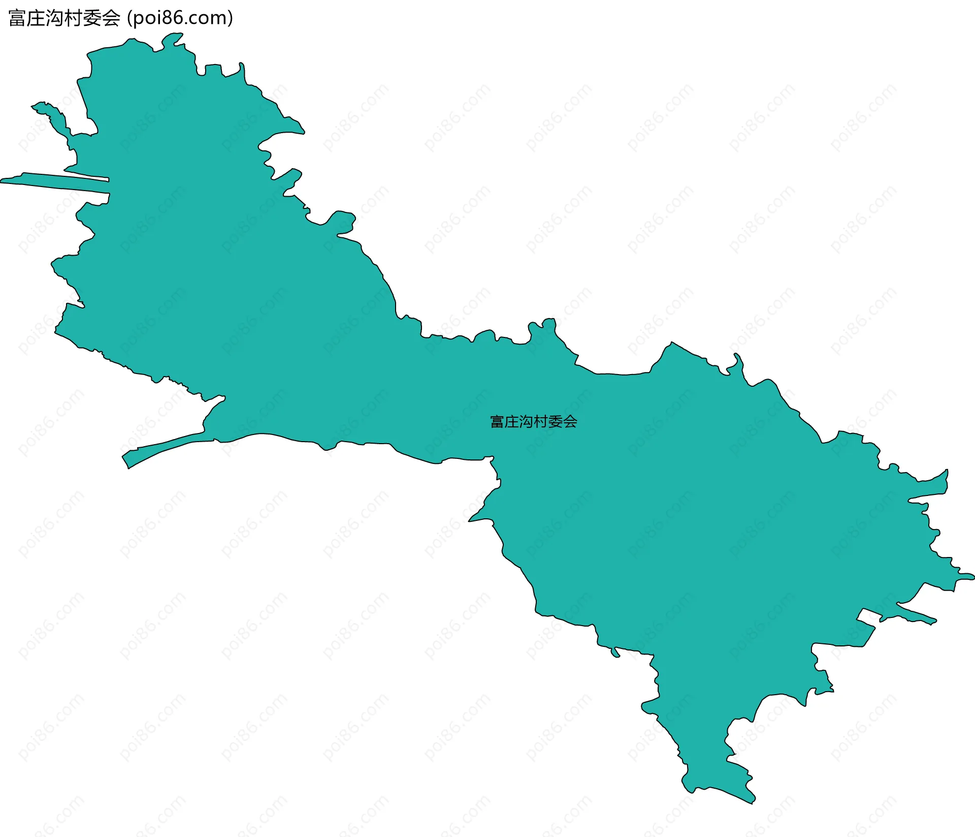 富庄沟村委会边界地图