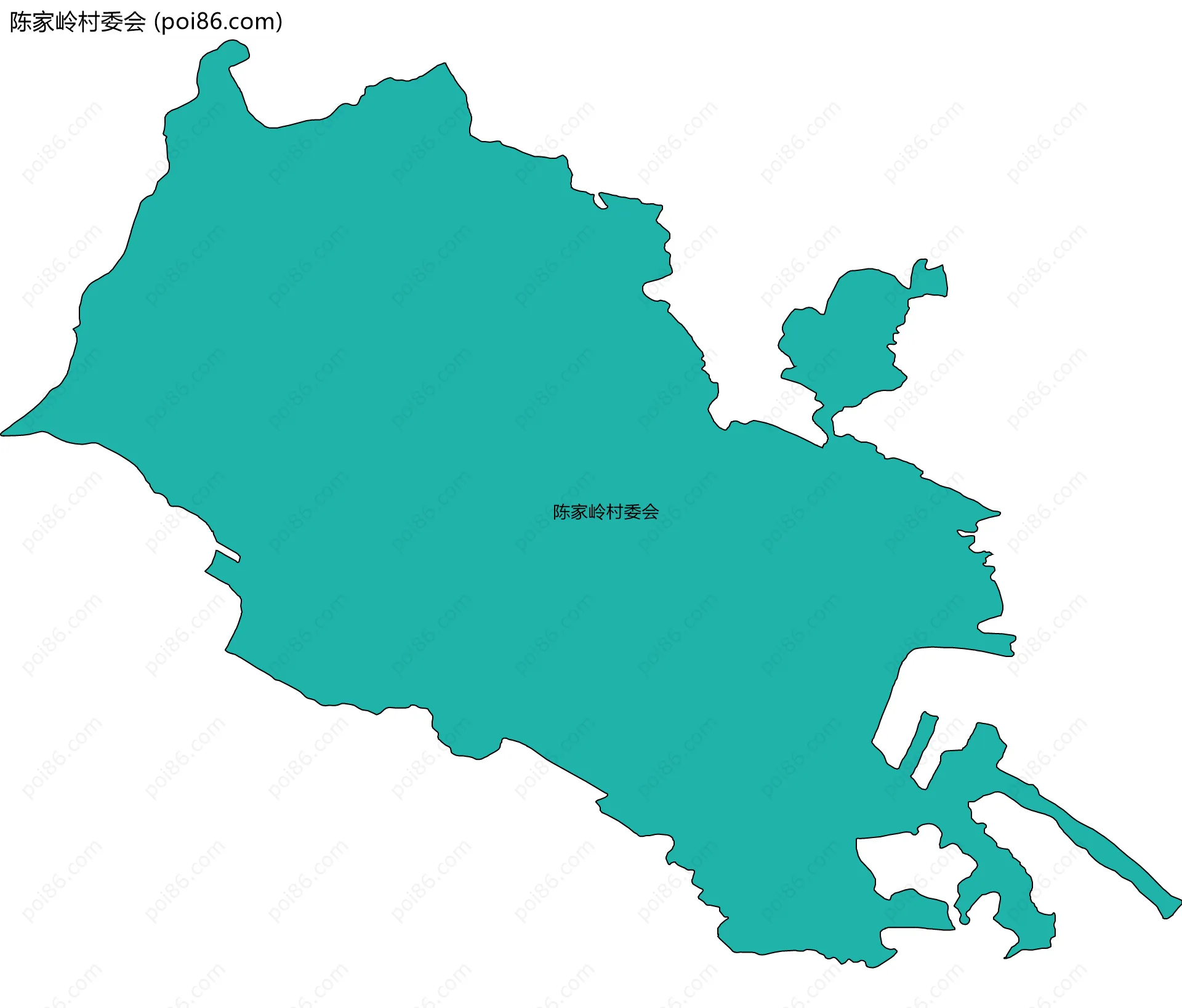 陈家岭村委会边界地图