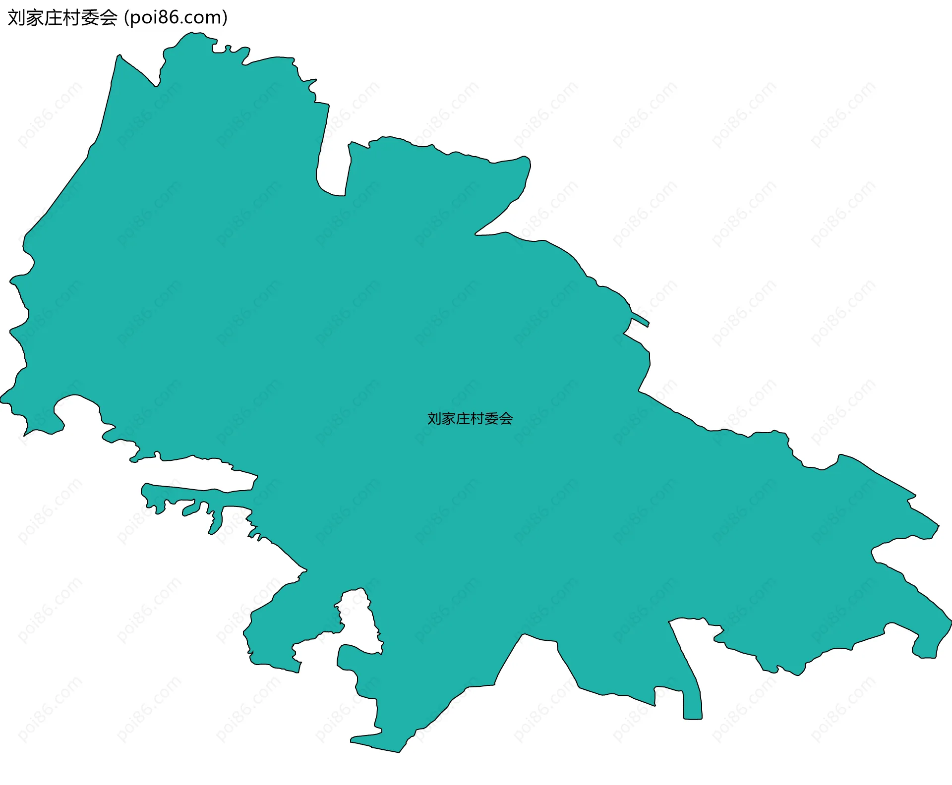 刘家庄村委会边界地图