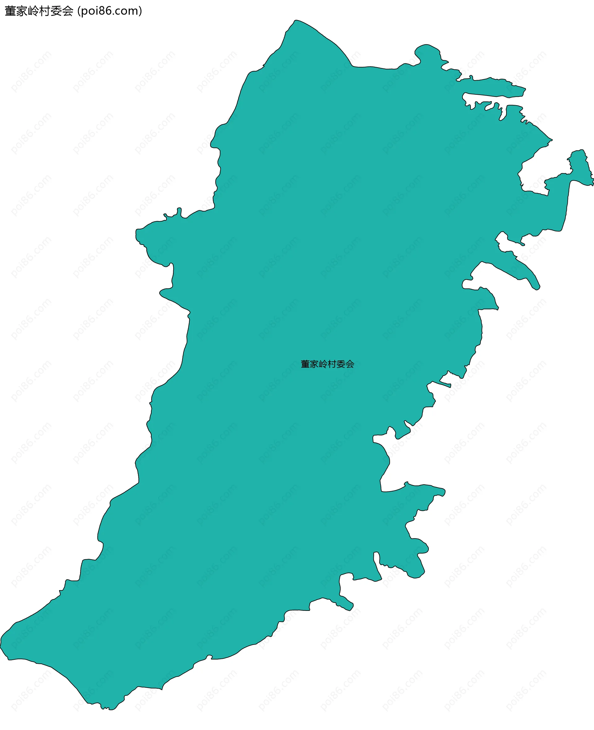 董家岭村委会边界地图