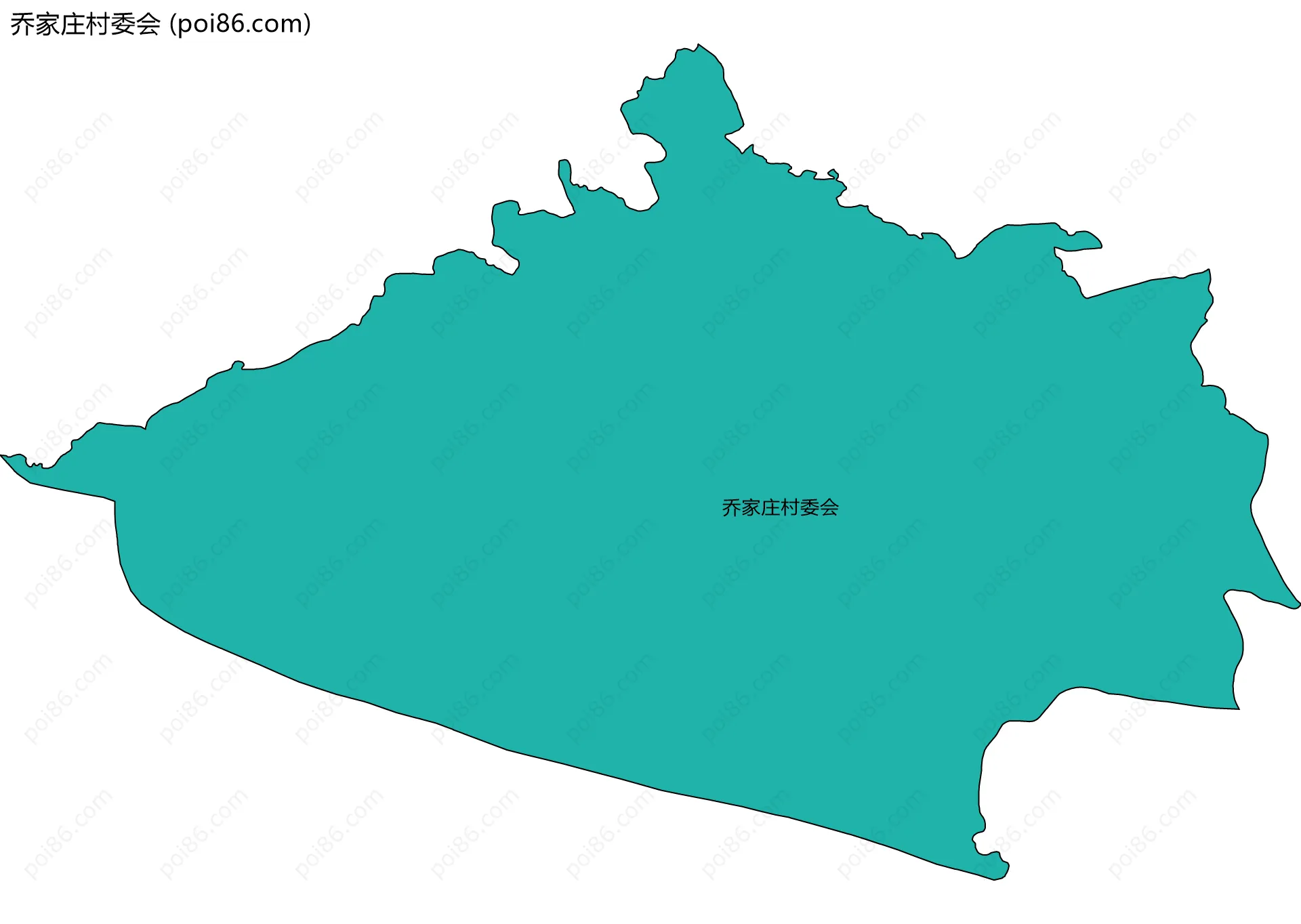 乔家庄村委会边界地图