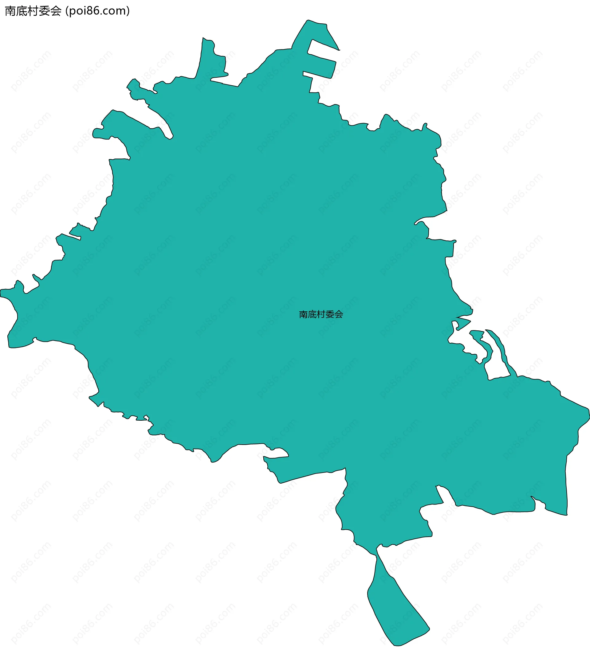 南底村委会边界地图