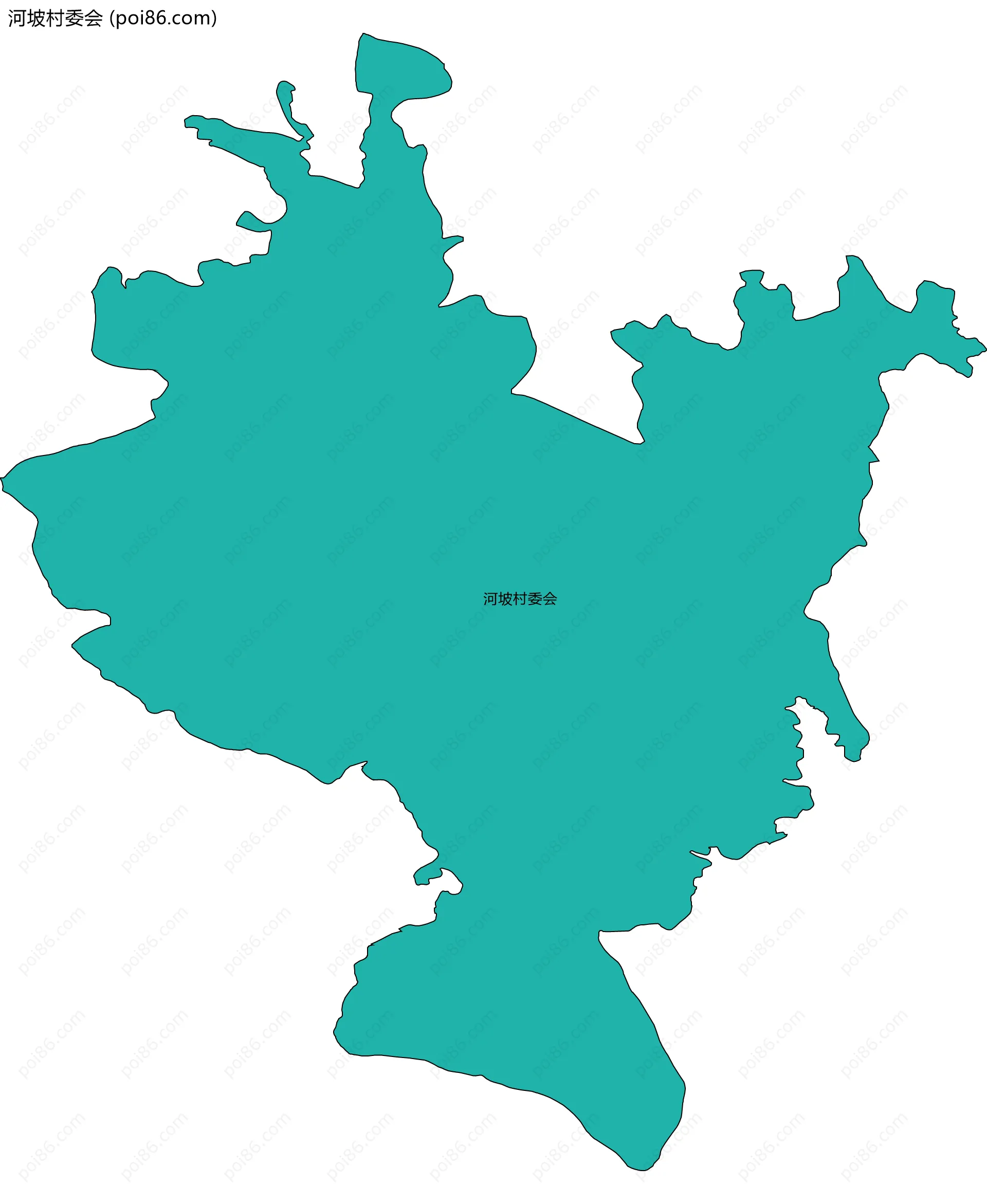 河坡村委会边界地图