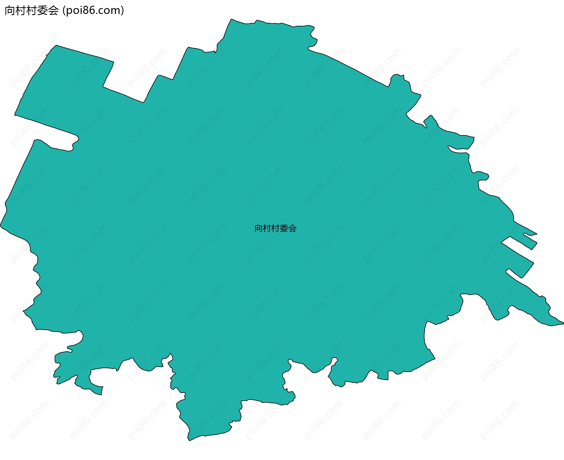 向村村委会边界地图