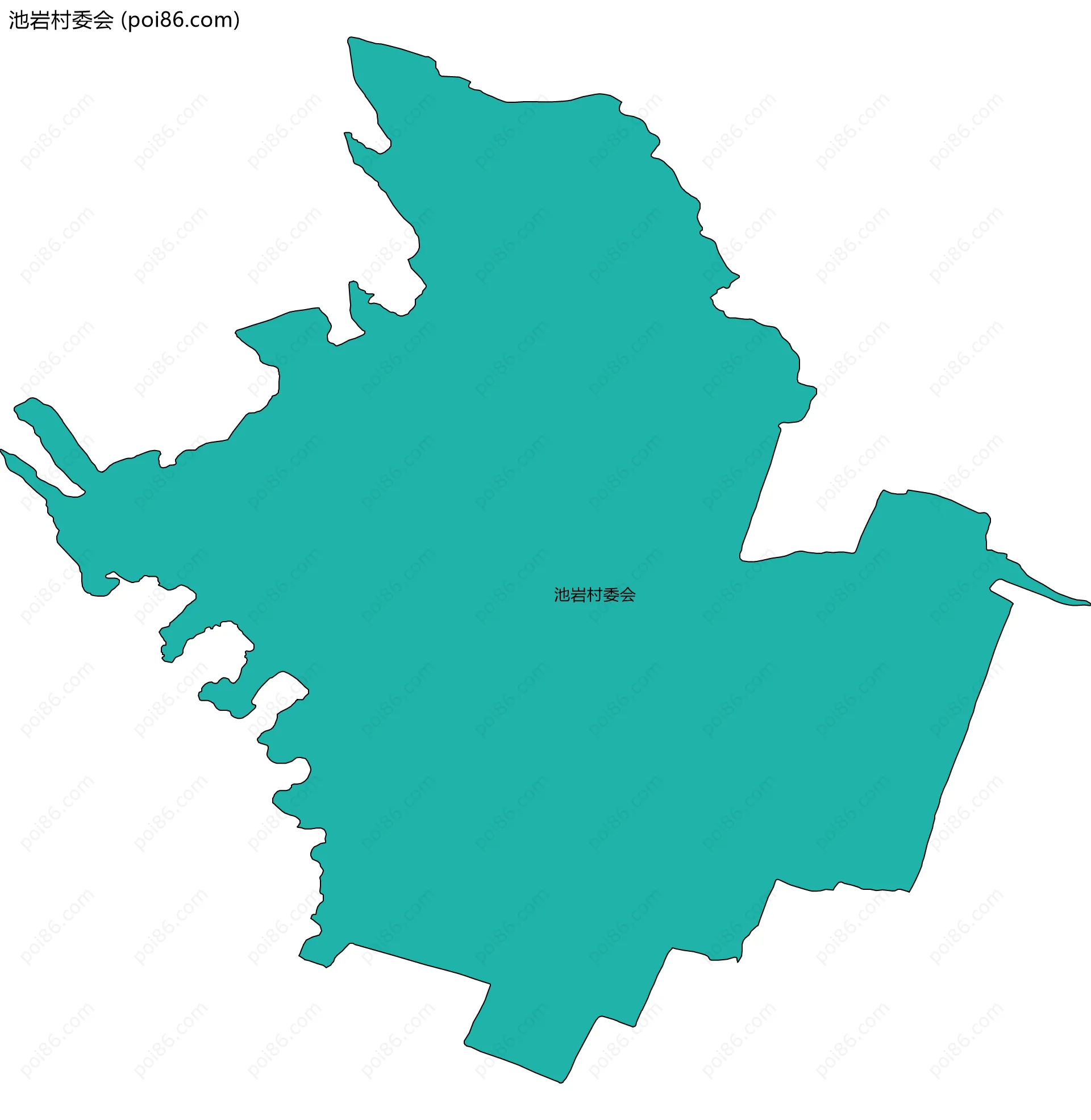 池岩村委会边界地图