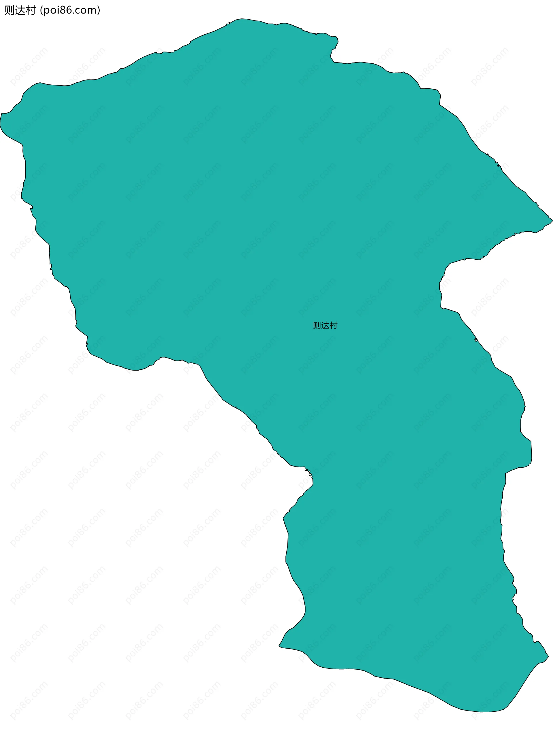 则达村边界地图