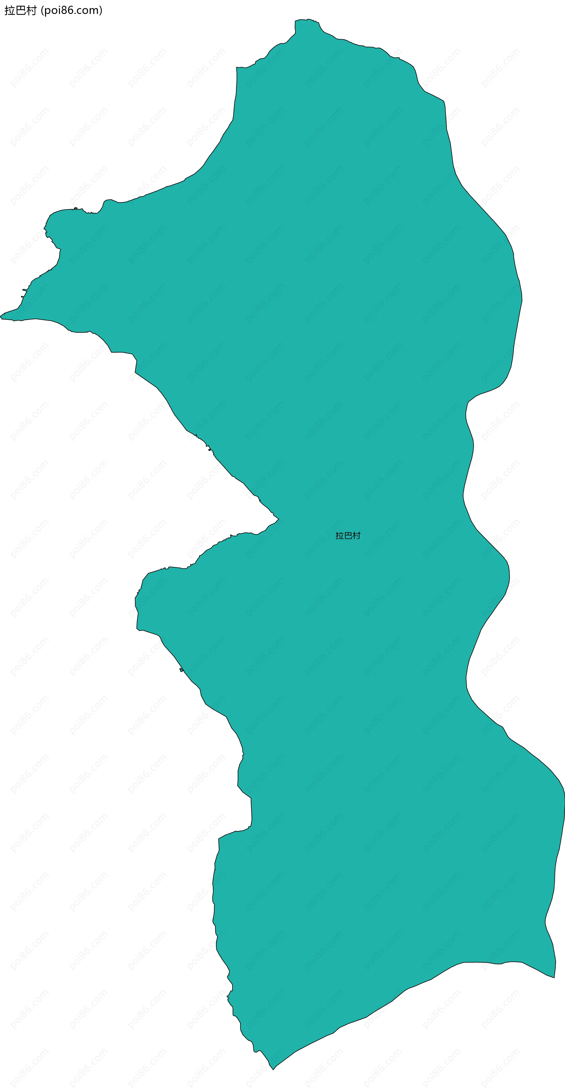 拉巴村边界地图