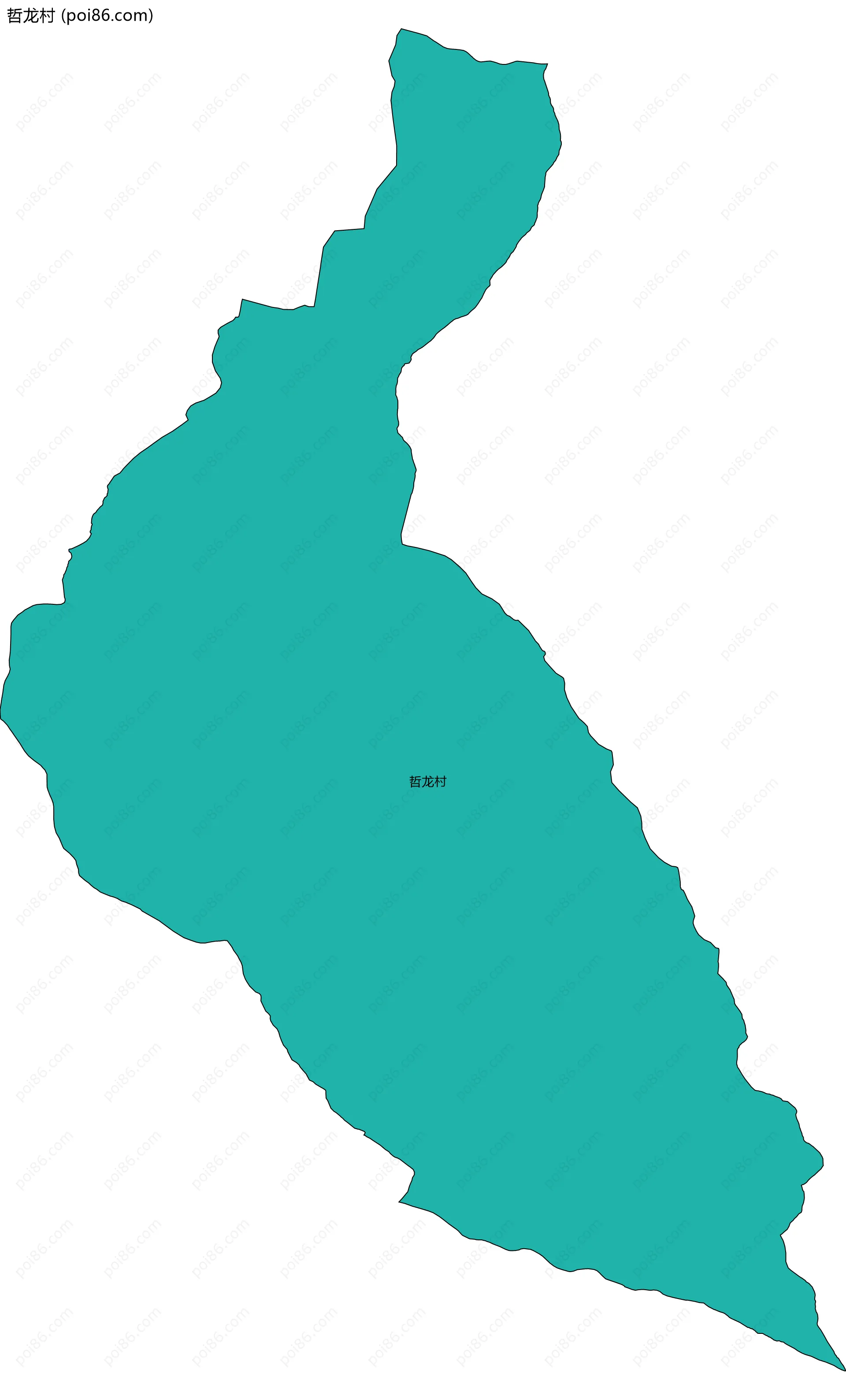 哲龙村边界地图