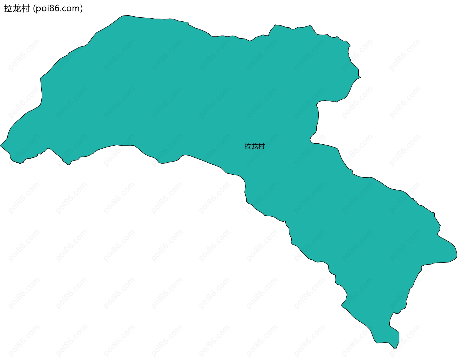 拉龙村边界地图