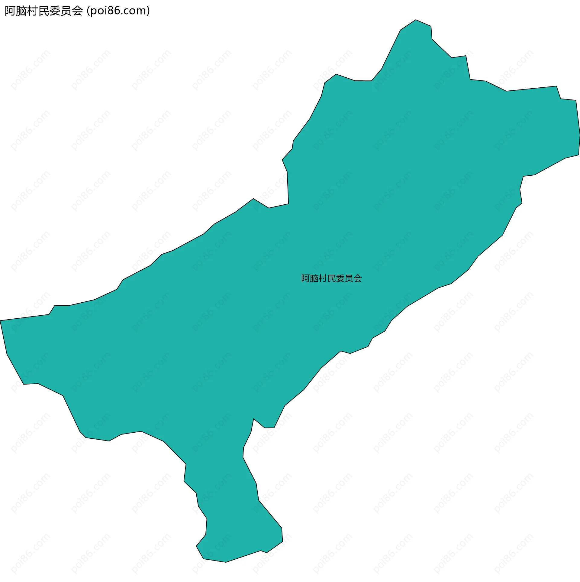 阿脑村民委员会边界地图