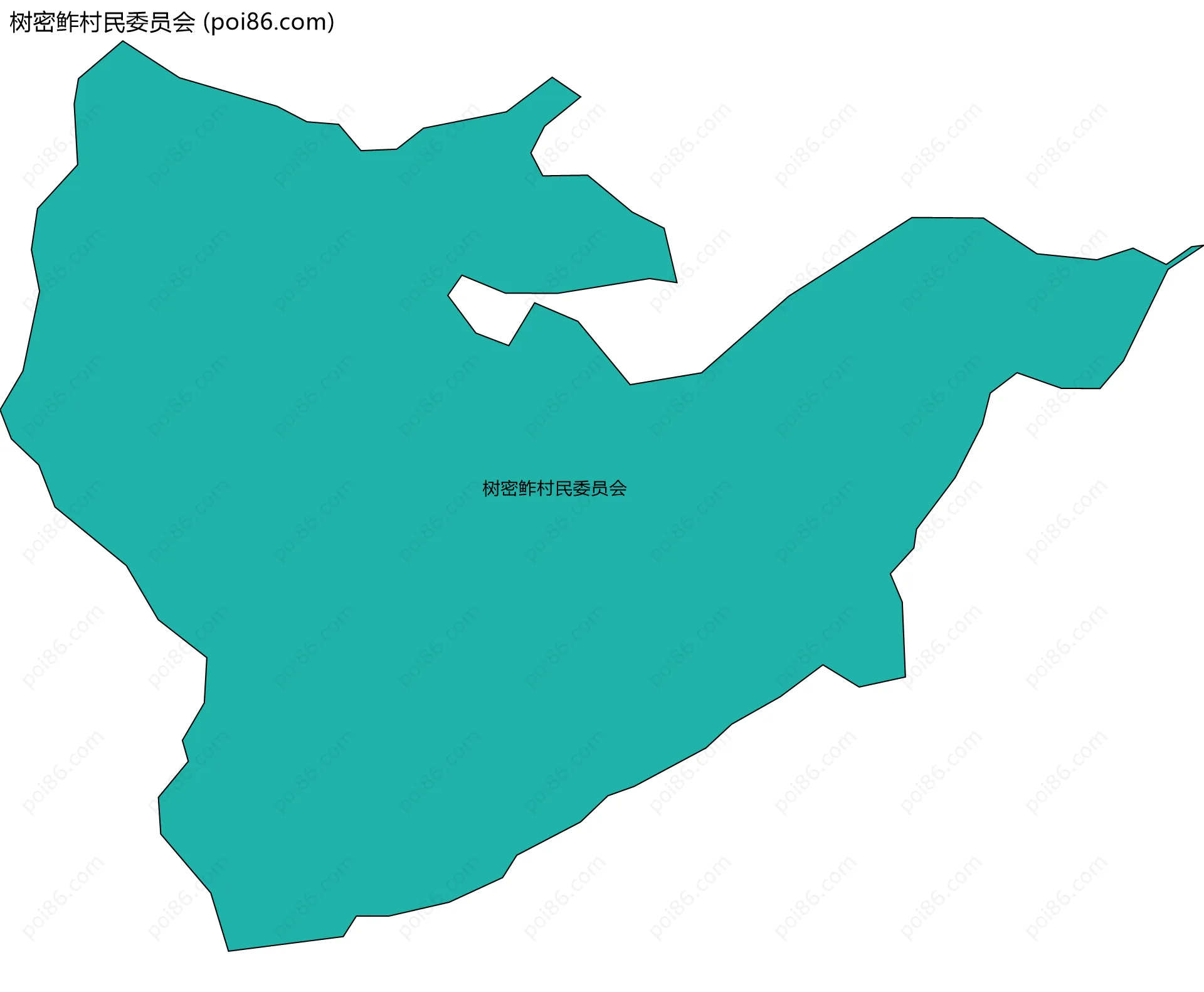 树密鲊村民委员会边界地图
