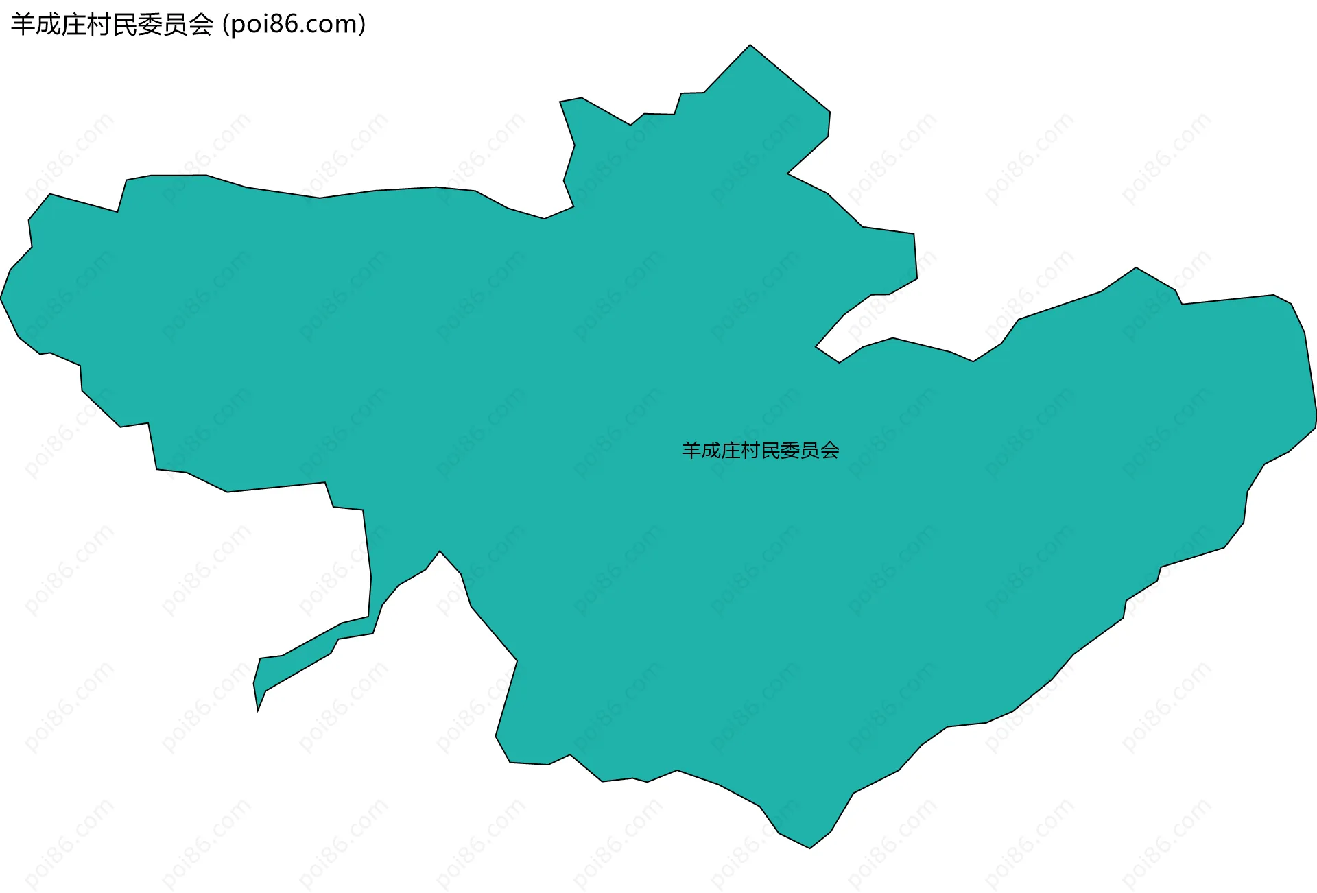羊成庄村民委员会边界地图